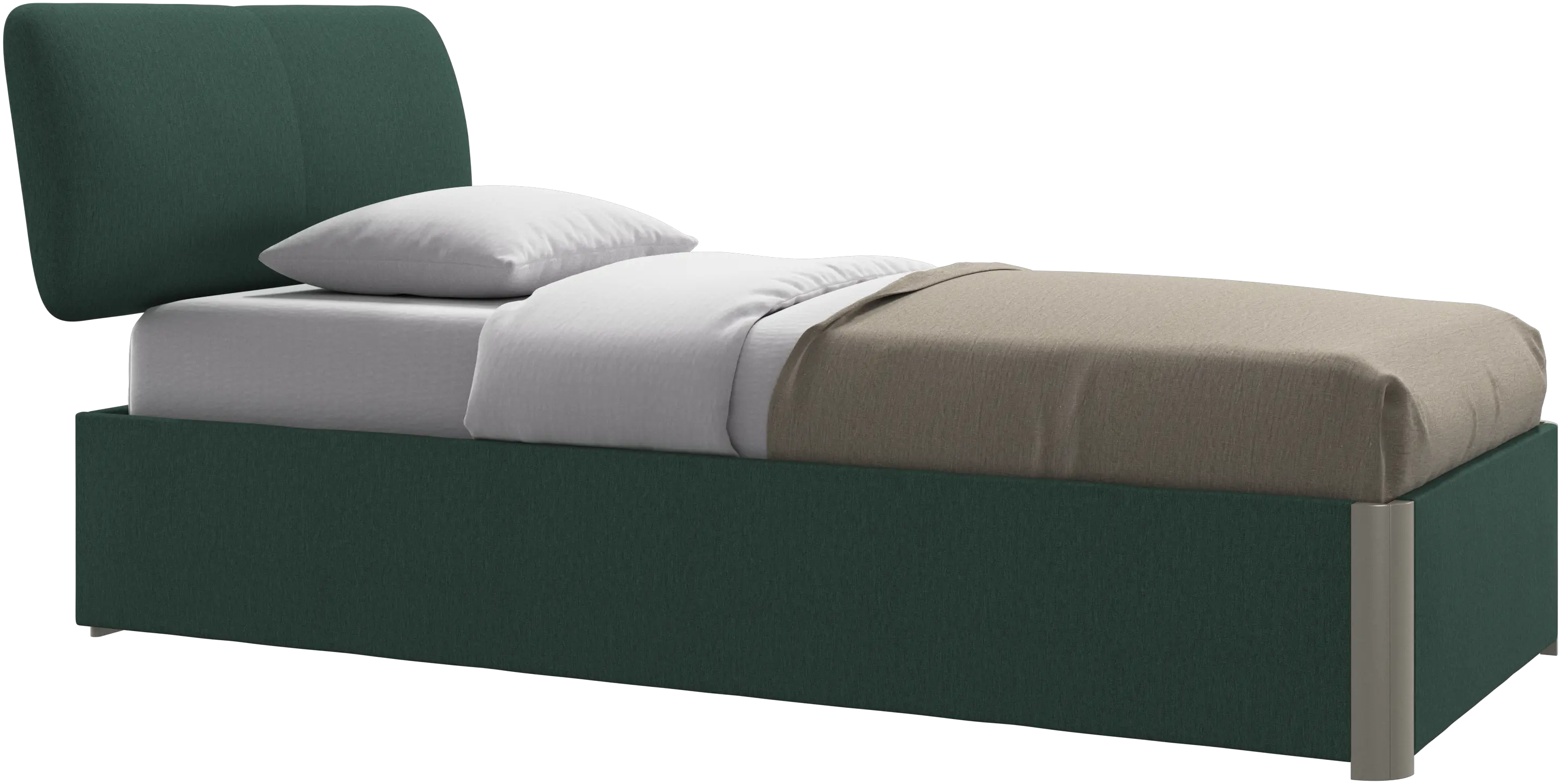 Element seng, sengmontert hodegavl, med lameller og oppbevaringsløsning, ekskl. madrass