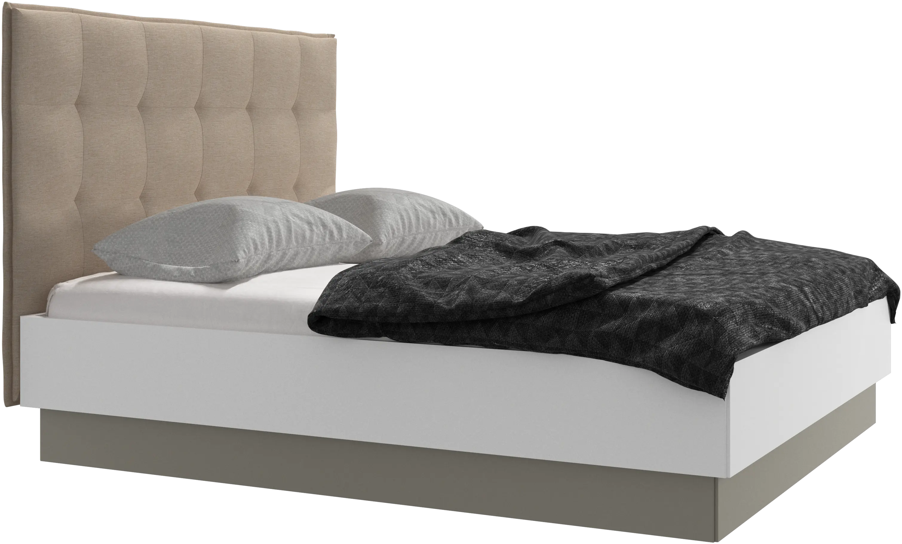 Lugano storage bed with lift-up frame and slats, excl. mattress