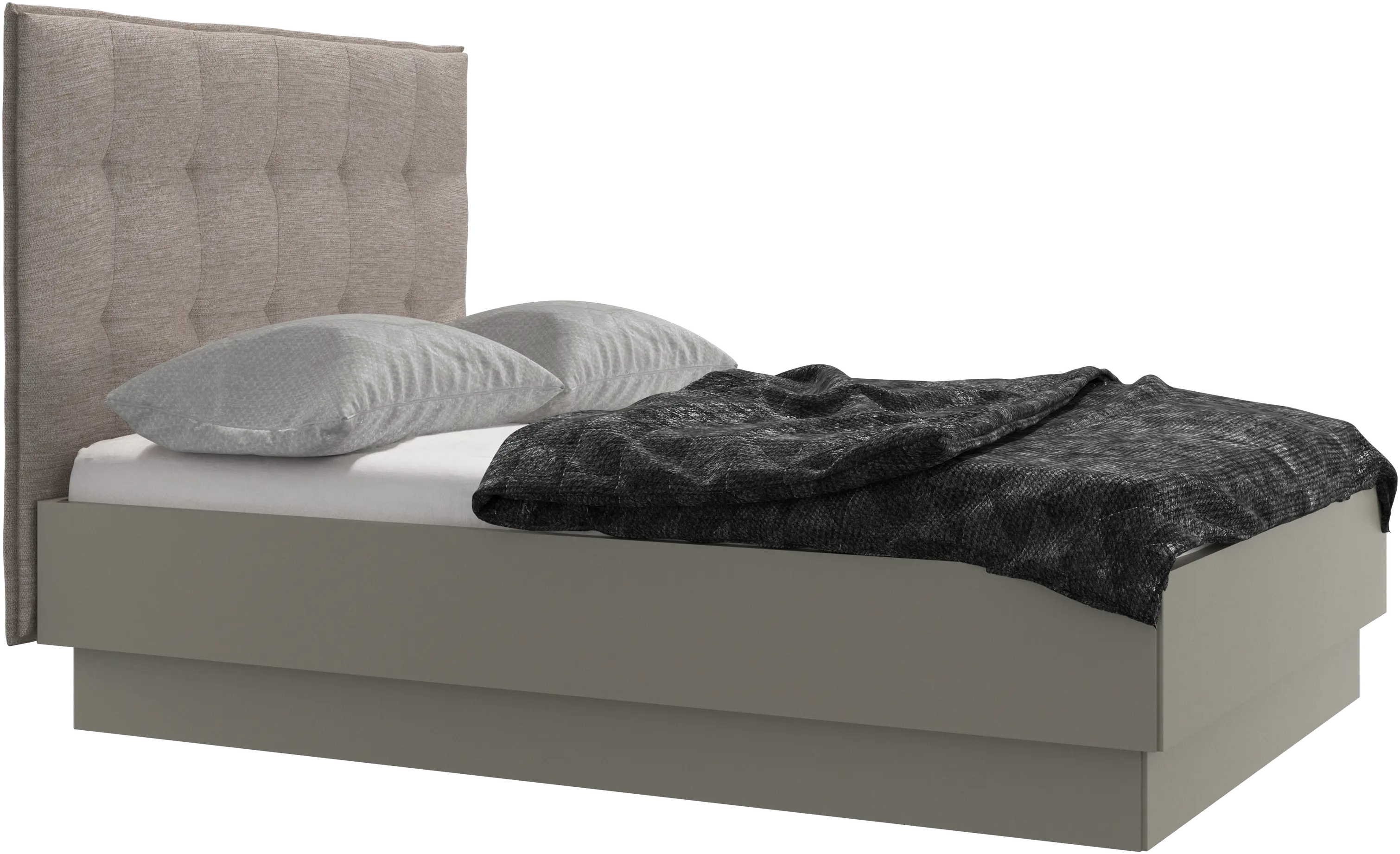 Lugano storage bed with lift-up frame and slats, excl. mattress