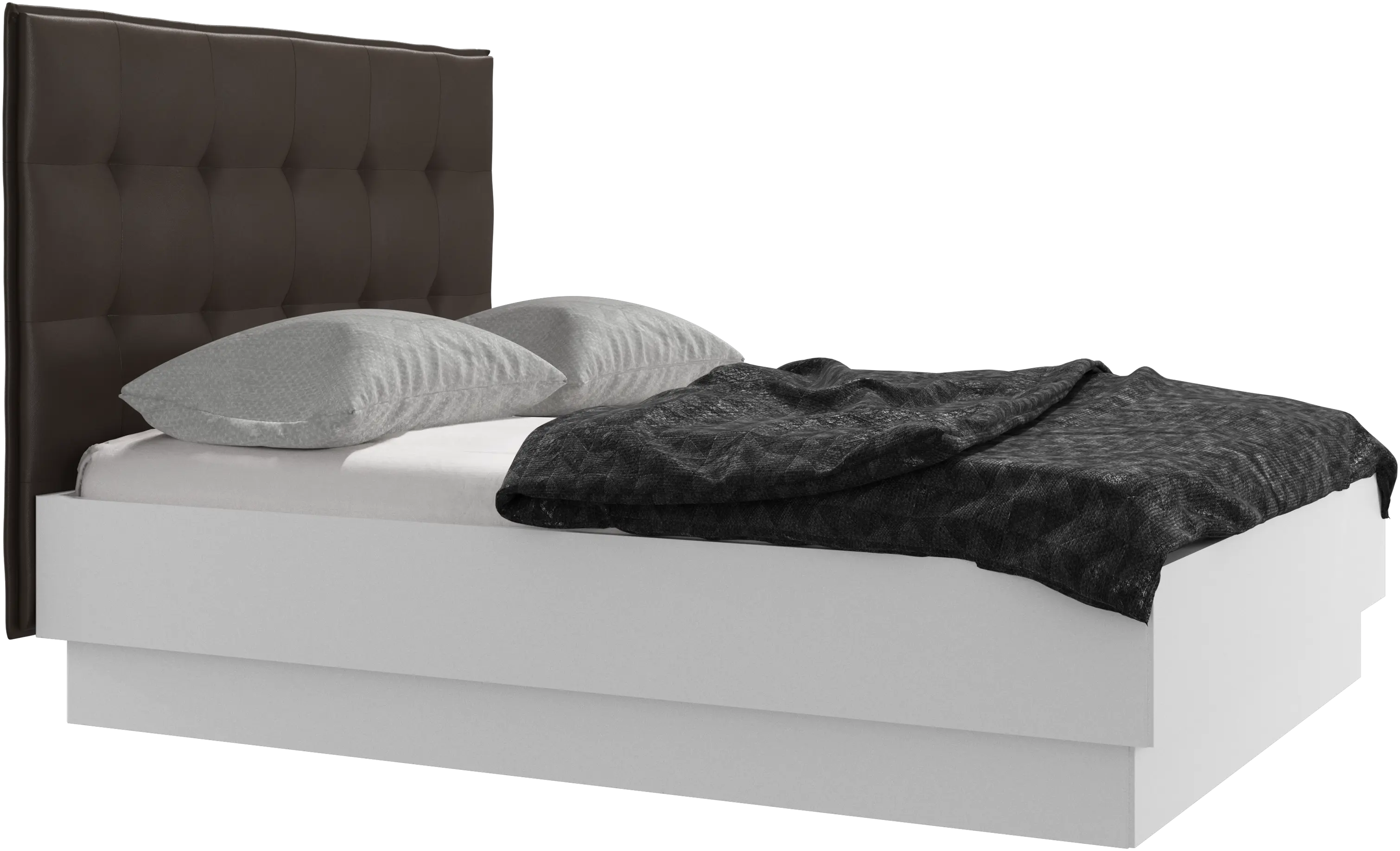 Lugano storage bed with lift-up frame and slats, excl. mattress