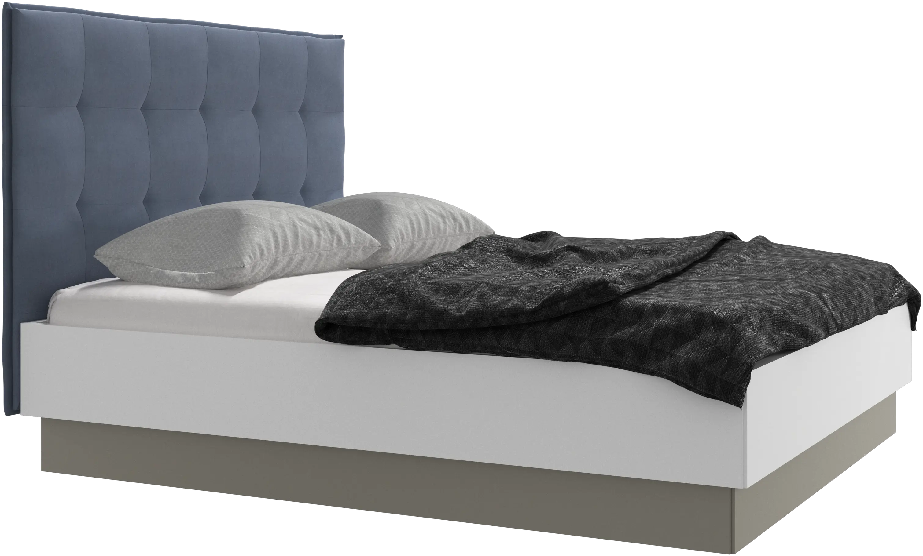 Lugano Bett mit Lattenrost und Staufach unter hochklappbarer Liegefläche, Matratze gegen Aufpreis