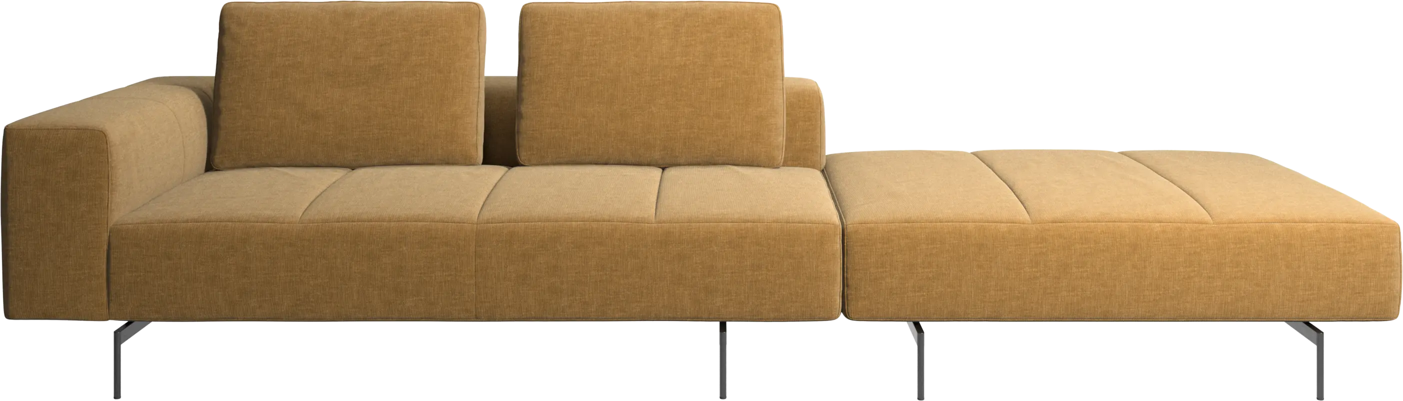 Amsterdam sofa with pouf on right side