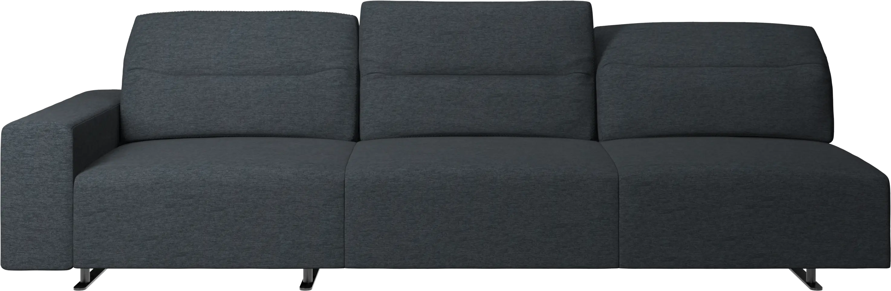 Hampton sofa with adjustable back and storage on the left side