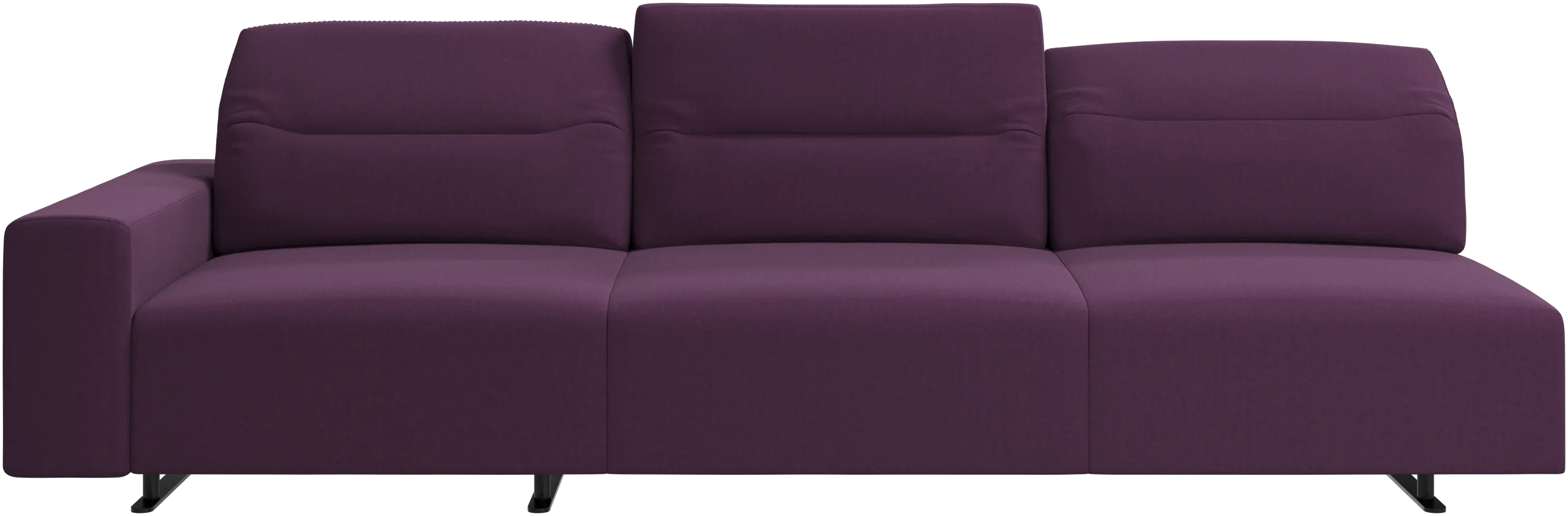 Hampton sofa with adjustable back and storage on the left side