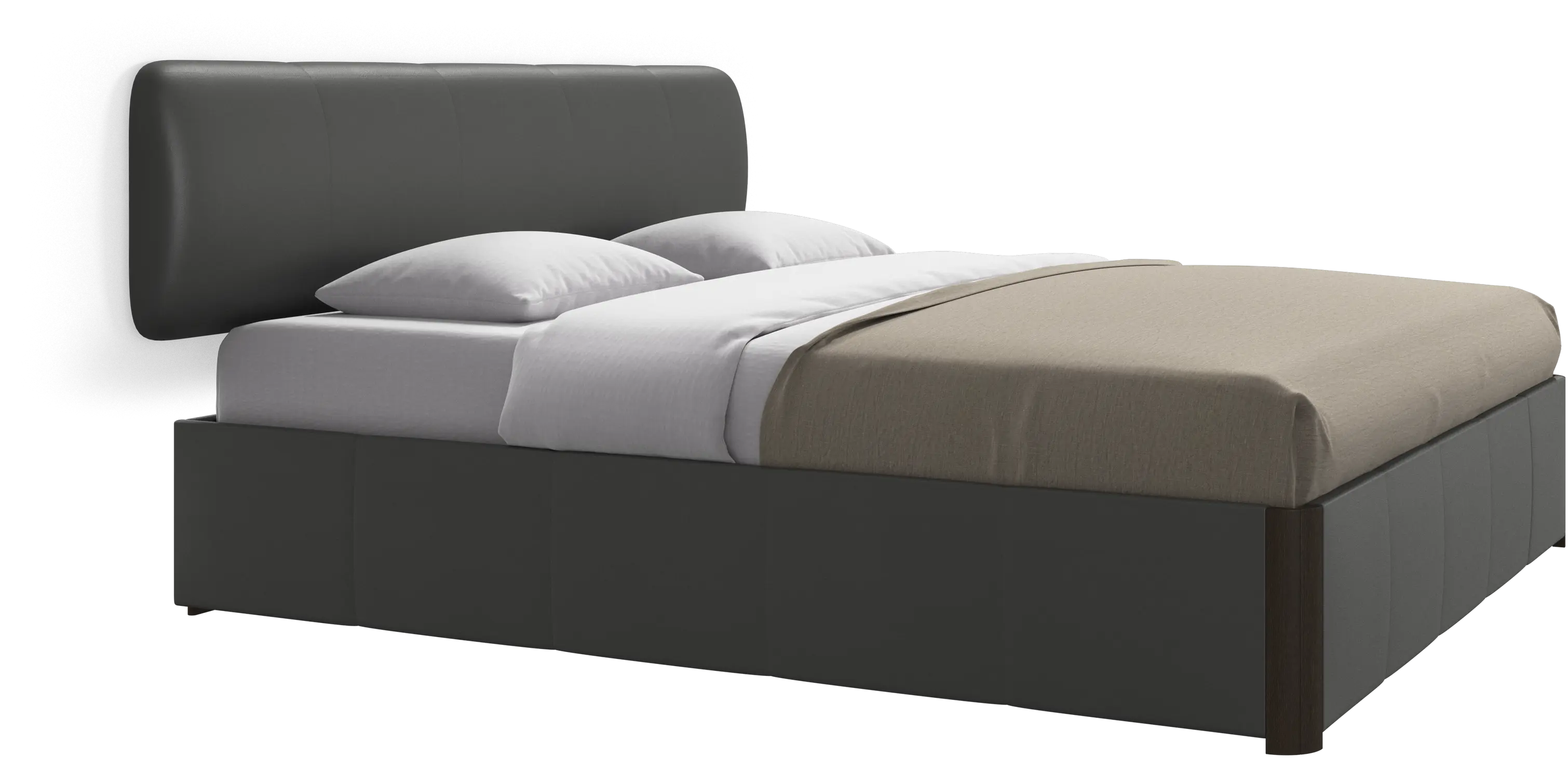 Element bed, wall-mounted headboard, with slats, excl. mattress