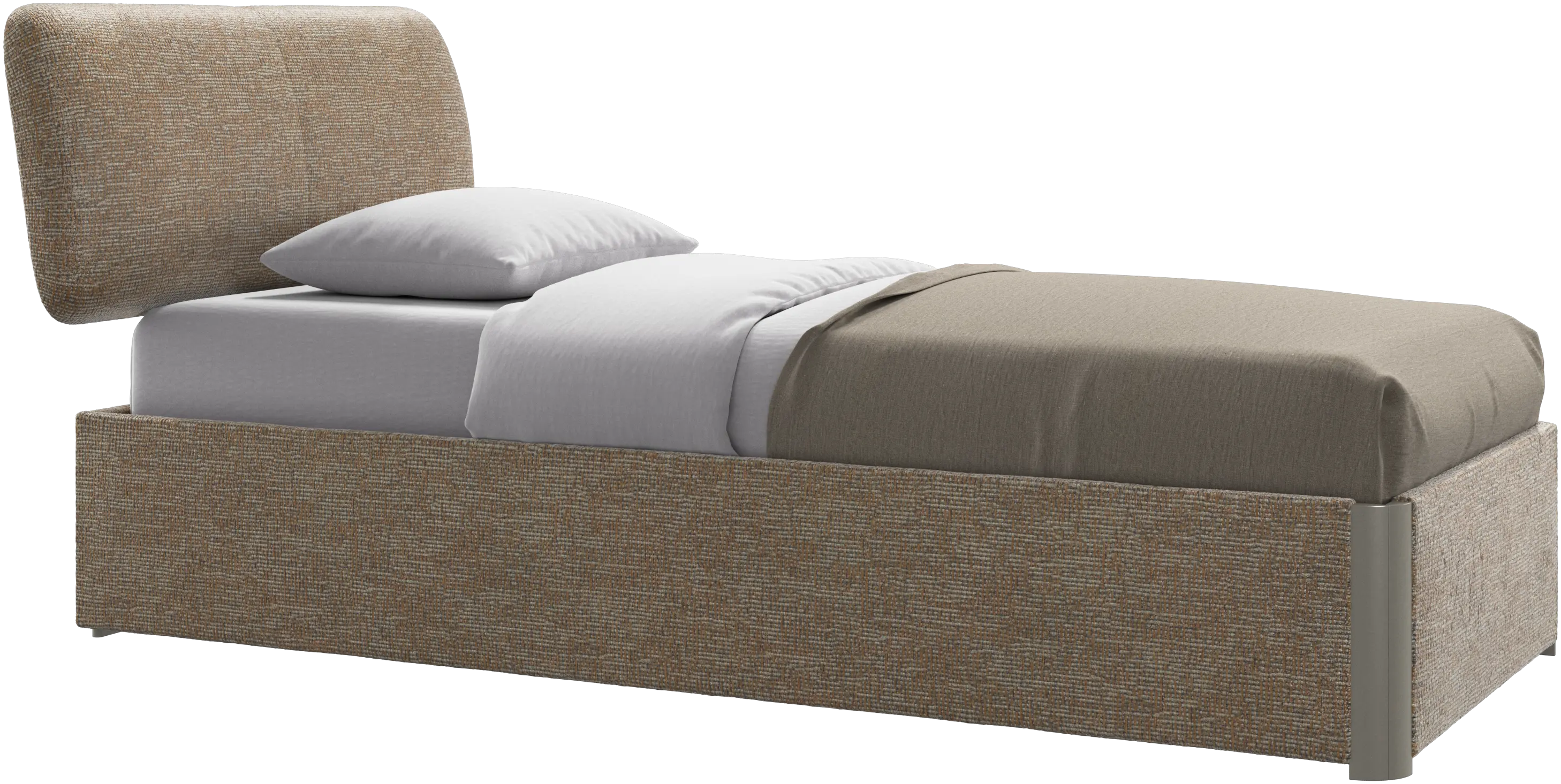 Element bed, bedgemonteerd hoofdbord, met latten en opbergoplossing, excl. matras