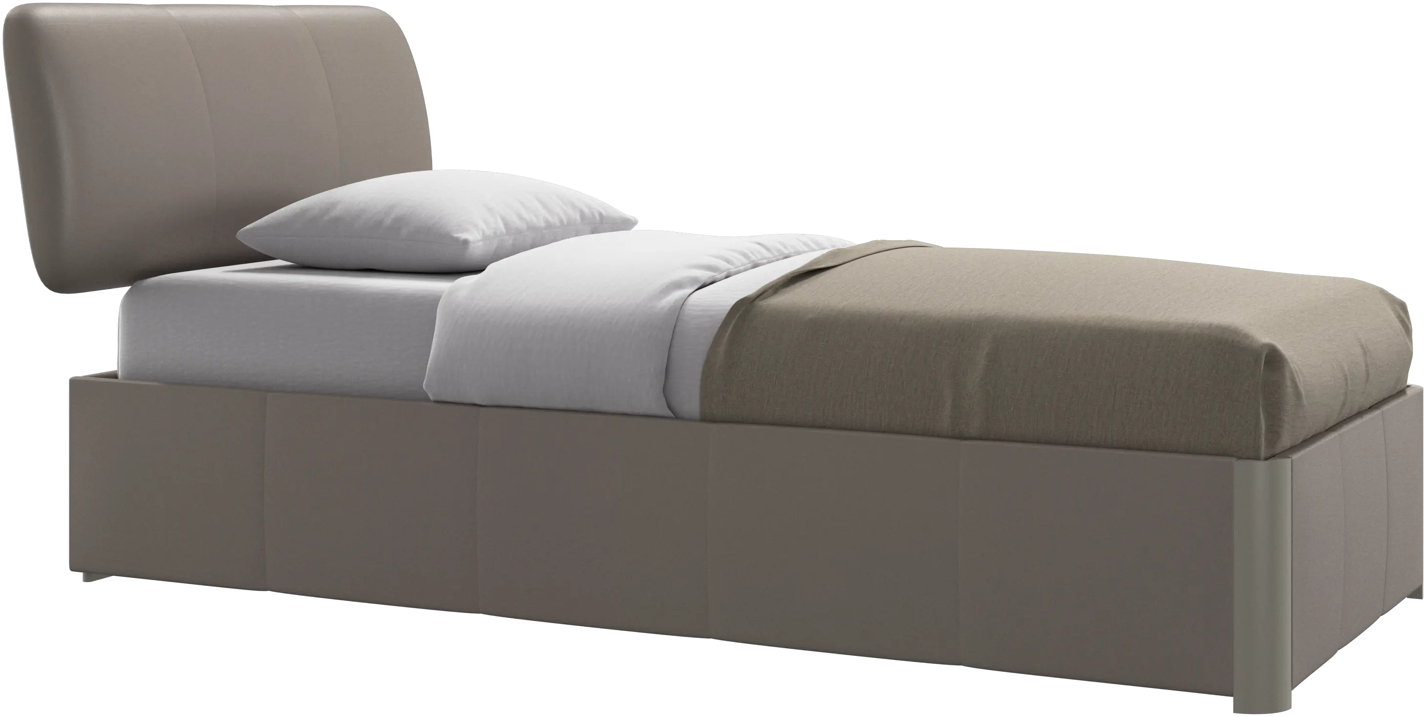 Element bed, bedgemonteerd hoofdbord, met latten en opbergoplossing, excl. matras