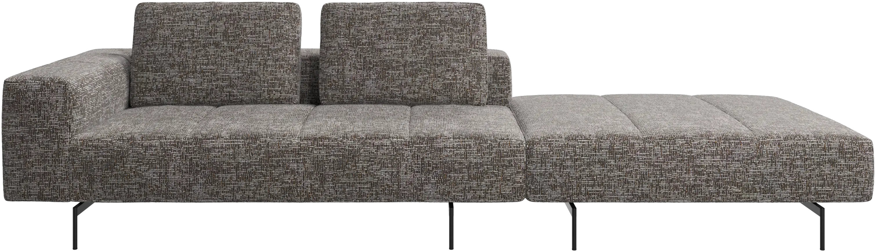 Amsterdam sofa with footstool on right side