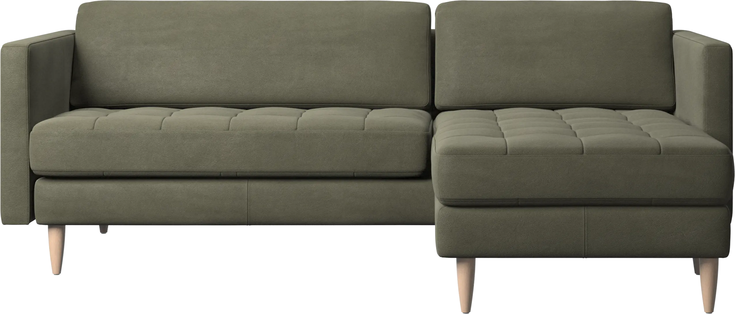 Sofá Osaka con módulo chaise-longue, asiento capitoné