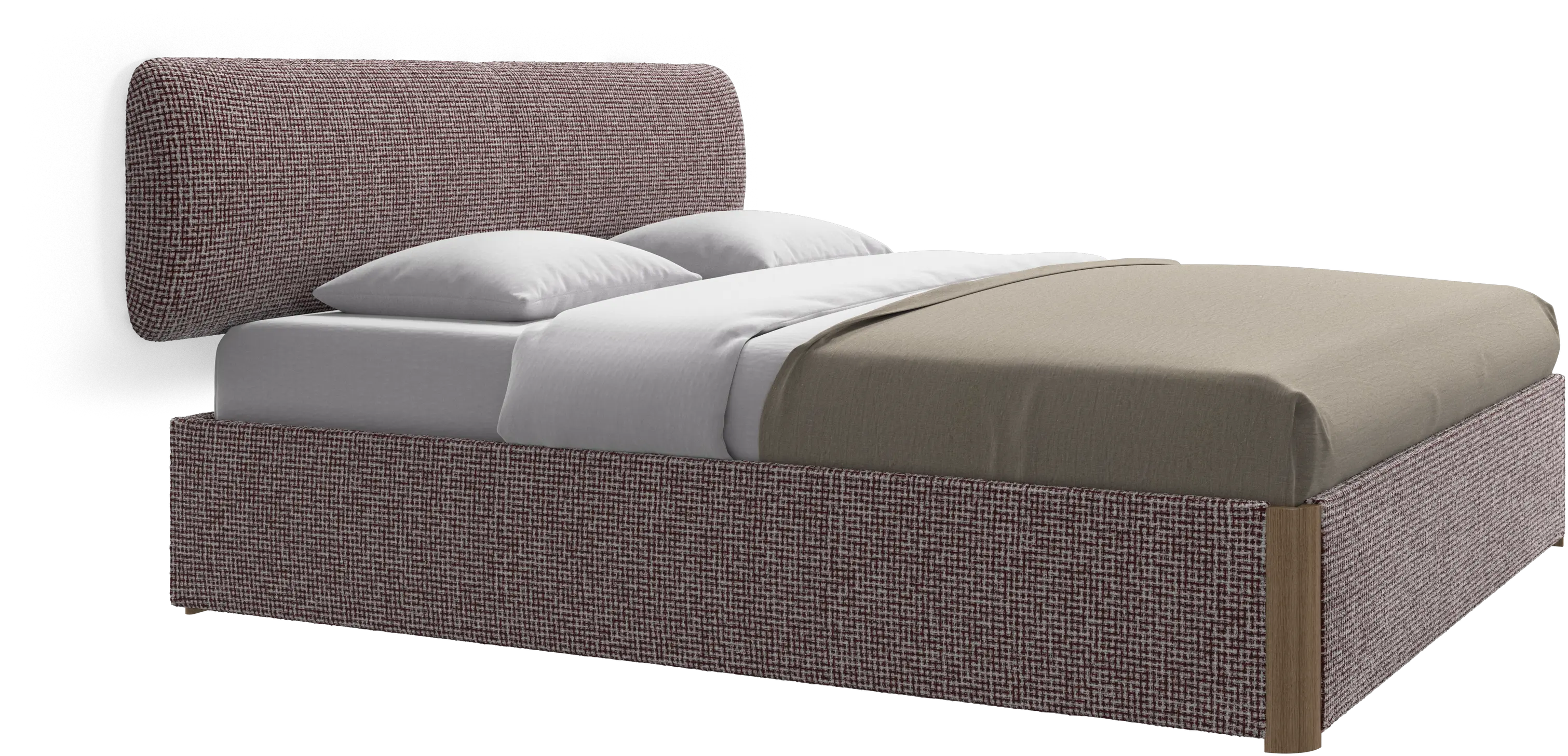 Element bed, wall-mounted headboard, with slats and storage solution, excl. mattress