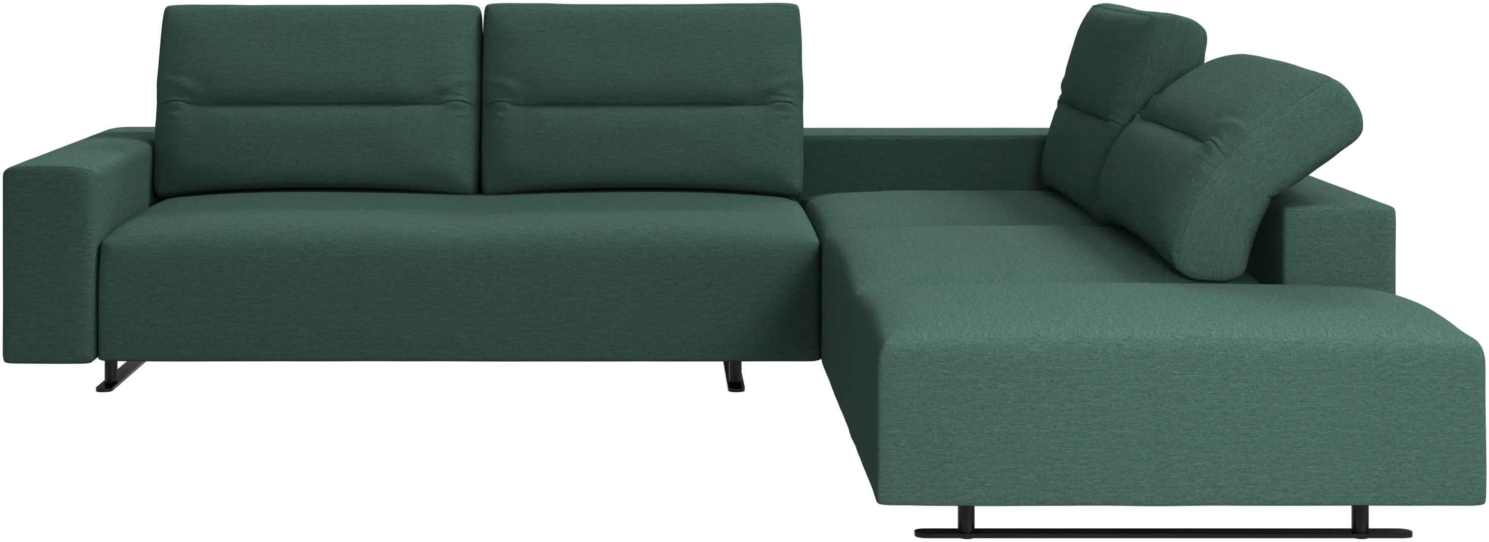 Hampton corner sofa with adjustable back and lounging unit