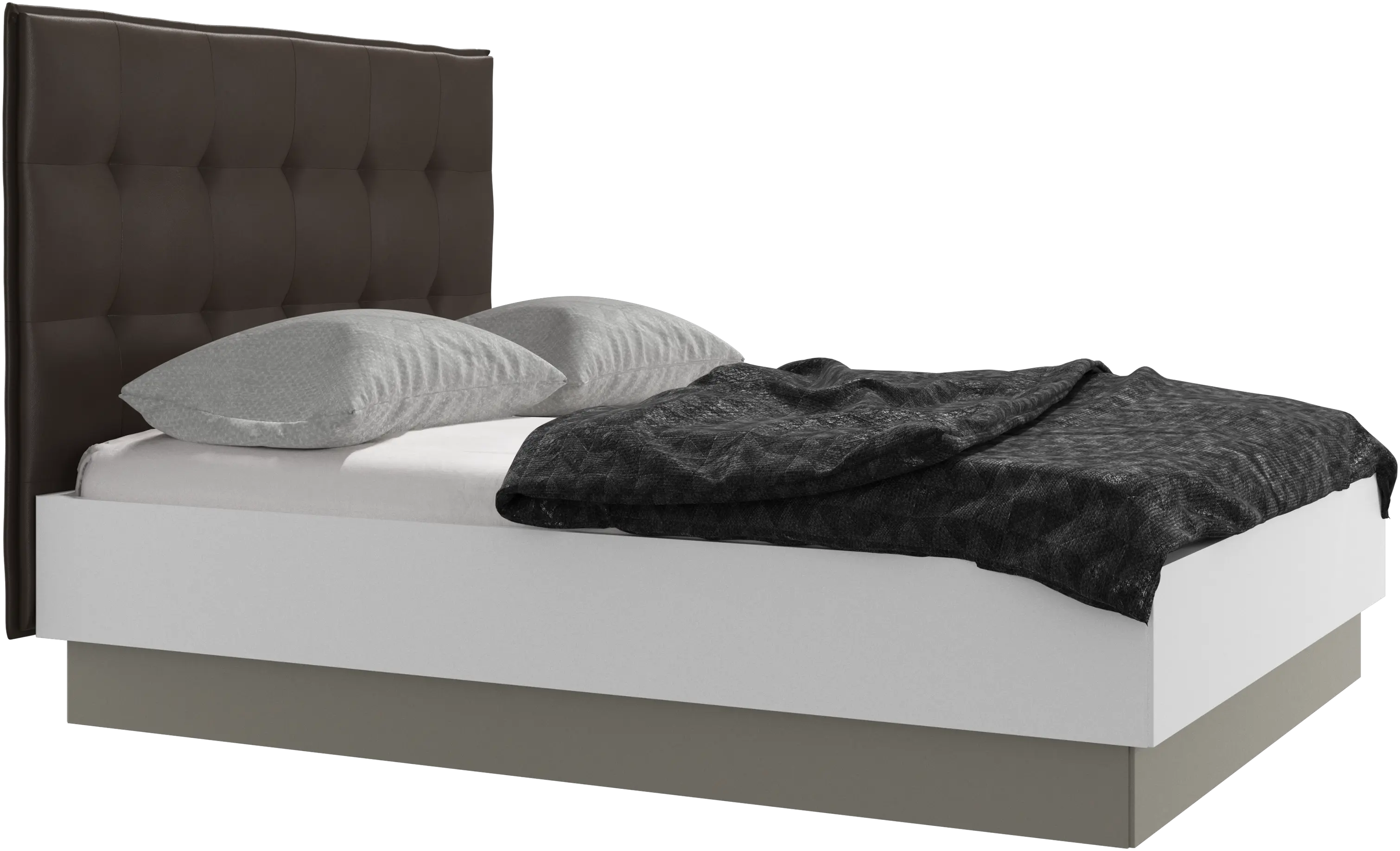 Lugano storage bed with lift-up frame and slats, excl. mattress