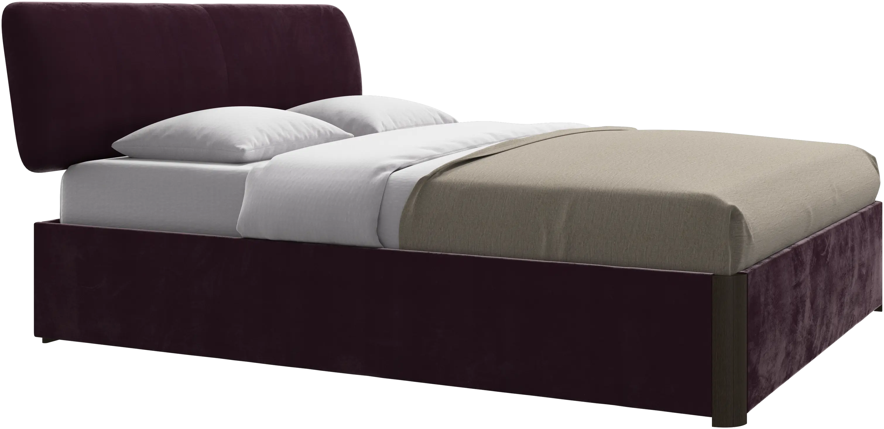 Element seng, sengmontert hodegavl, med lameller og oppbevaringsløsning, ekskl. madrass