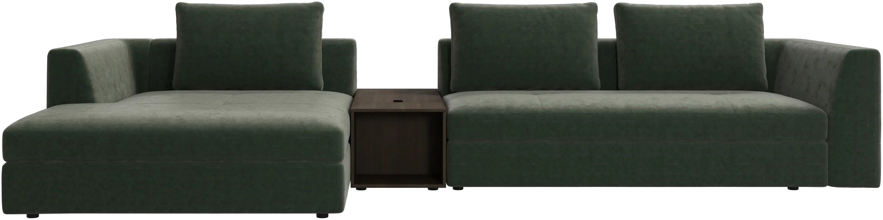 Bergamo chaise longue sofa with storage