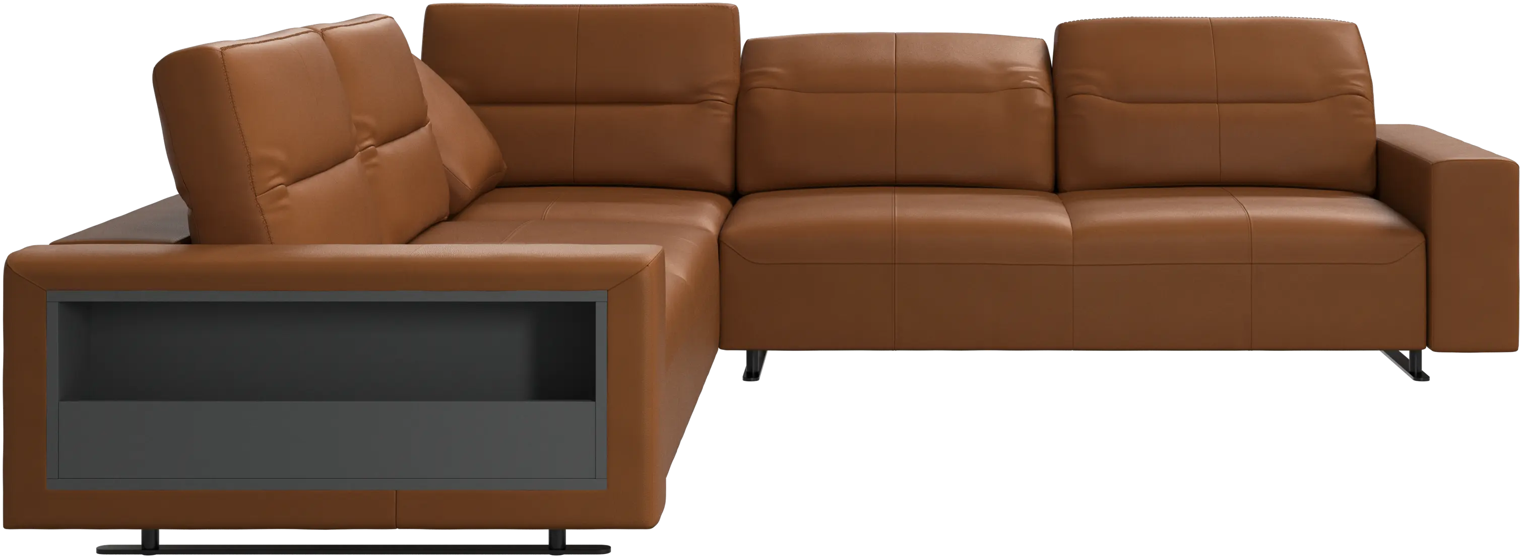 Hampton corner sofa with adjustable back and storage