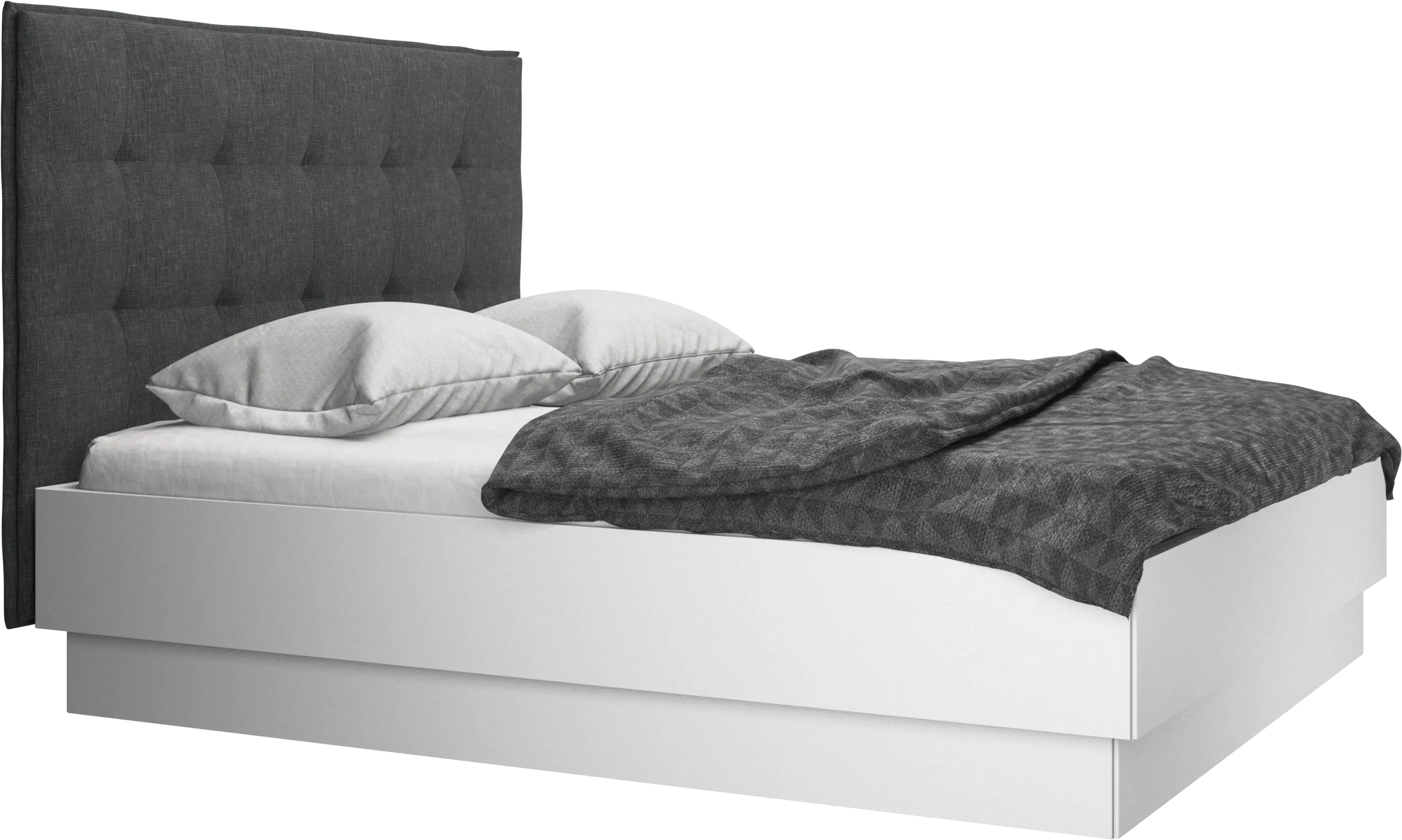 Lugano storage bed with lift-up frame and slats, excl. mattress