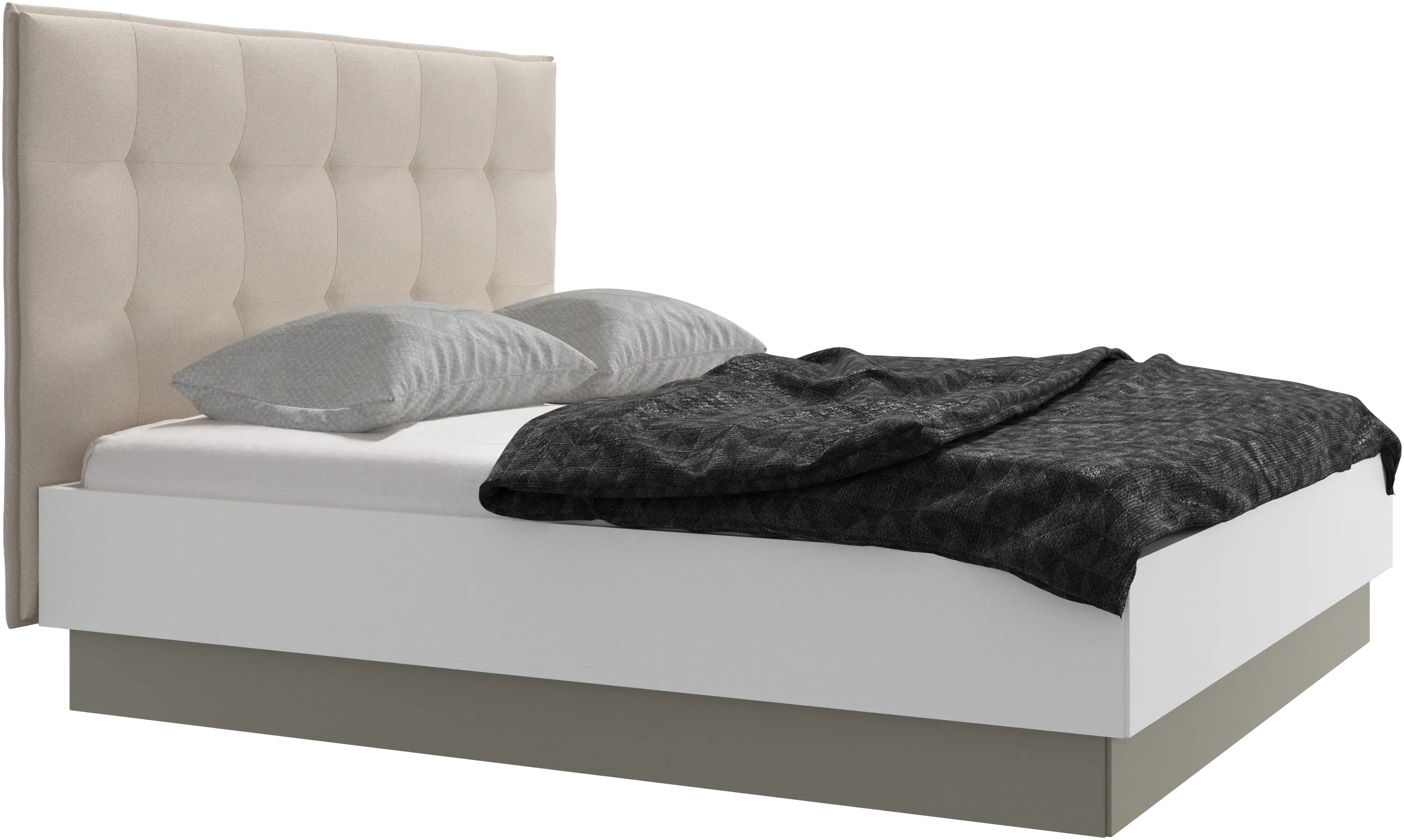 Lugano storage bed with lift-up frame and slats, excl. mattress