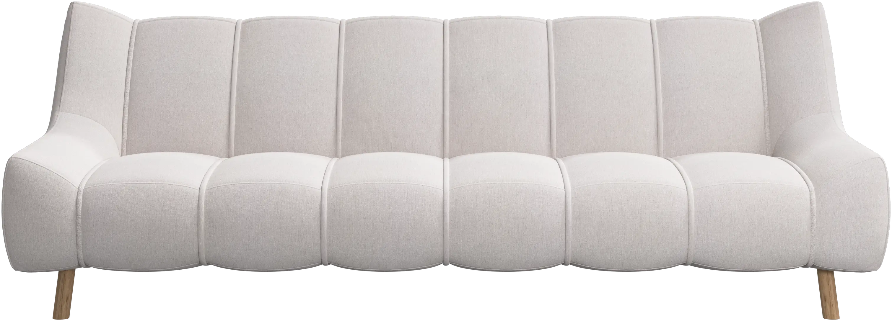 Canapé 3 places Nawabari, jambe en bois