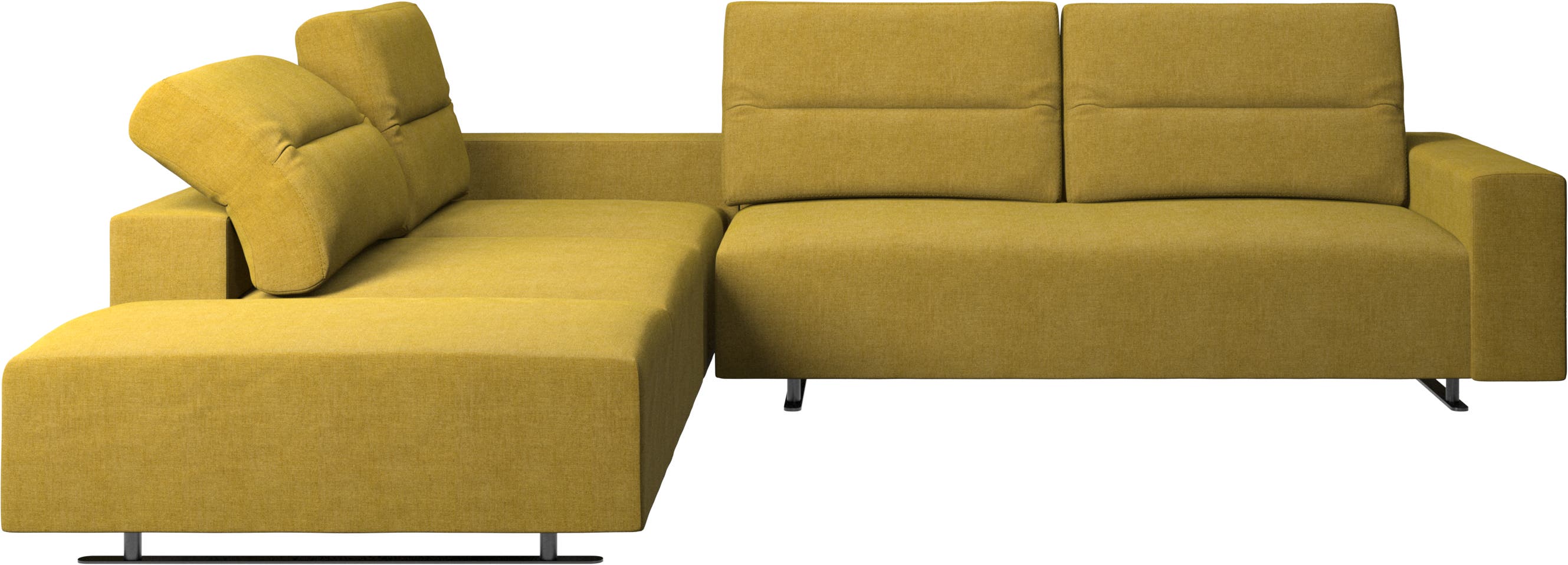 Угловой диван Hampton с регулируемой спинкой и модулем для отдыха