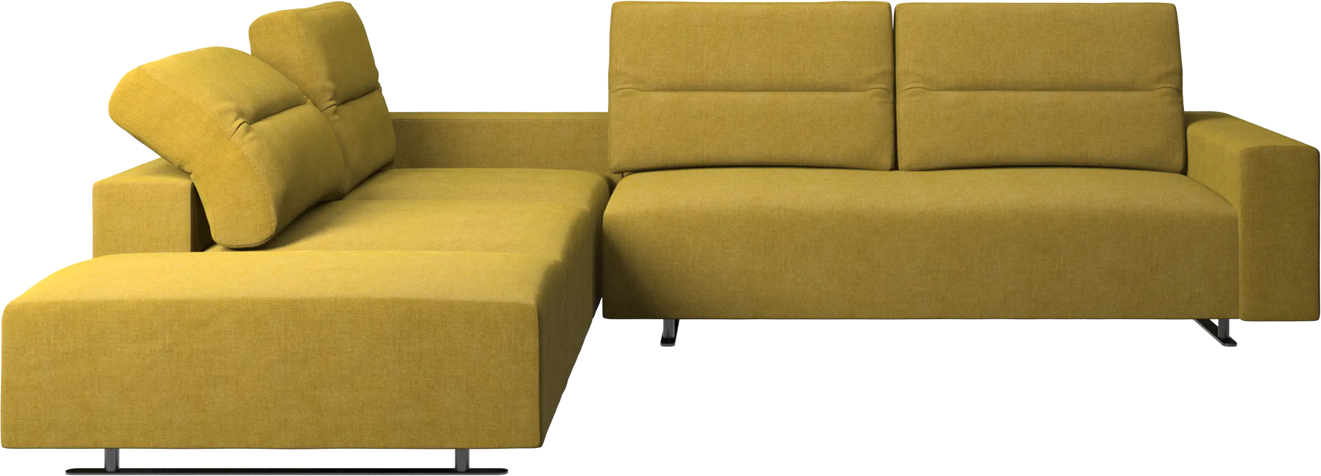Hampton corner sofa with adjustable back and lounging unit