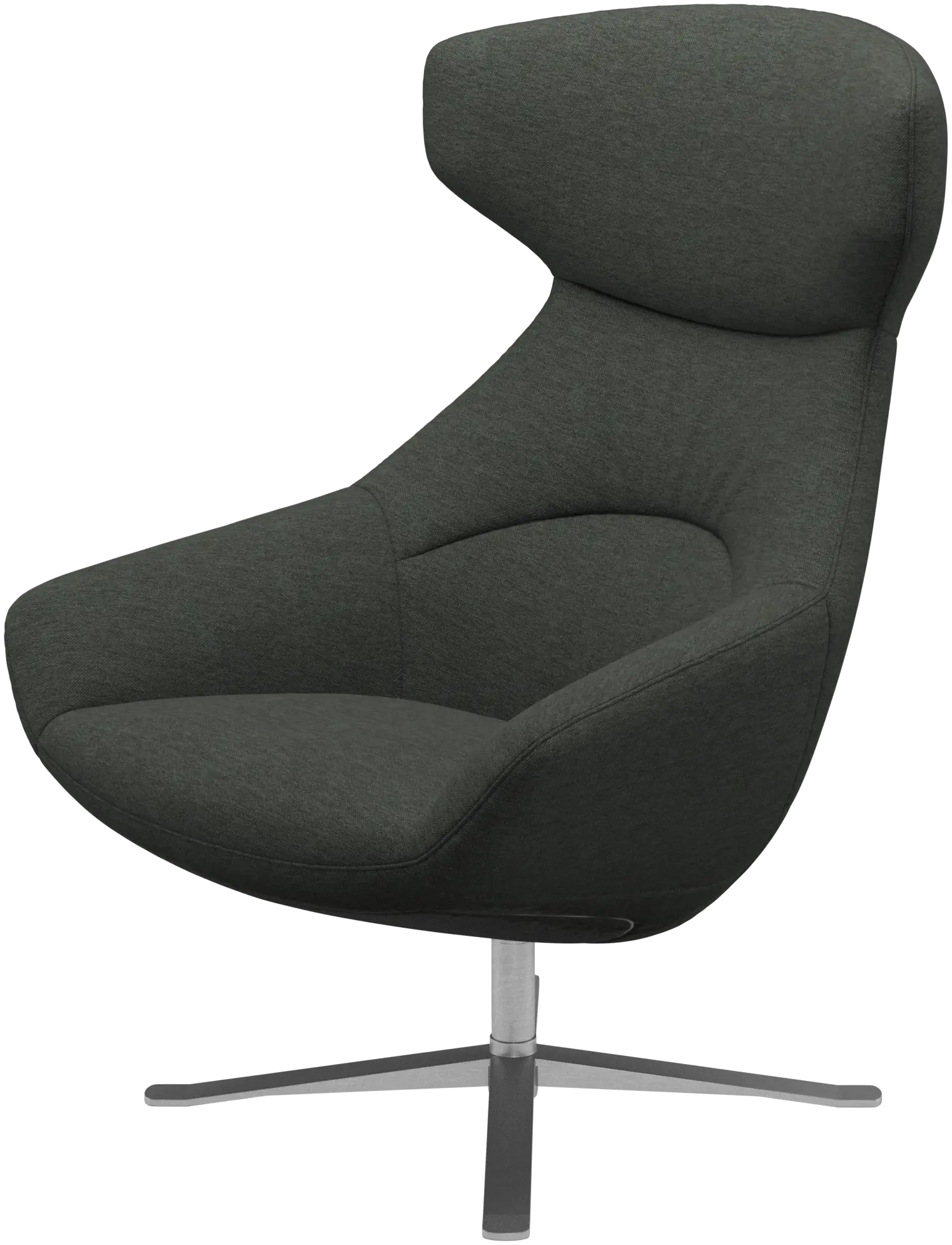 Porto chair with reclining back function and swivel base