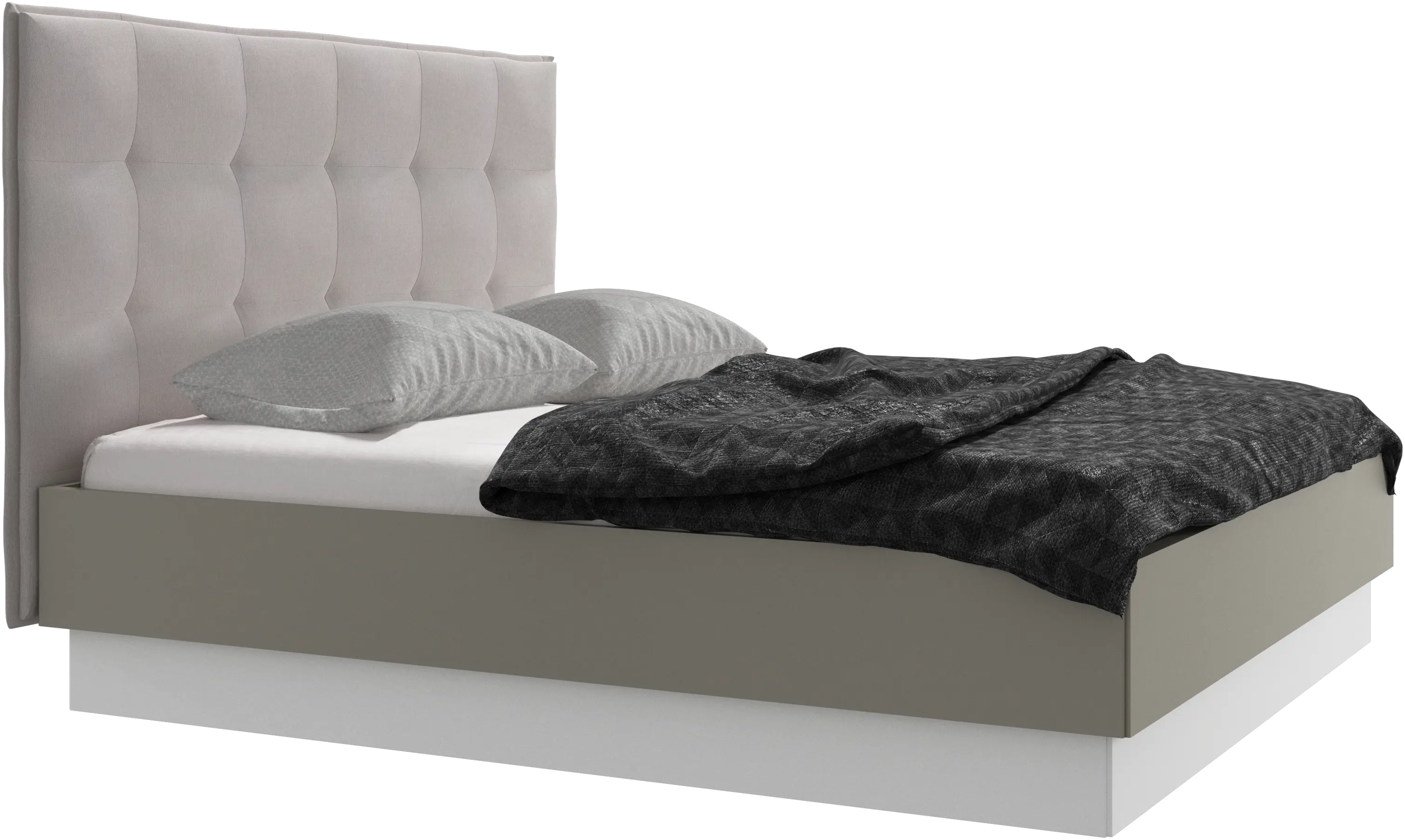 Lugano storage bed with lift-up frame and slats, excl. mattress