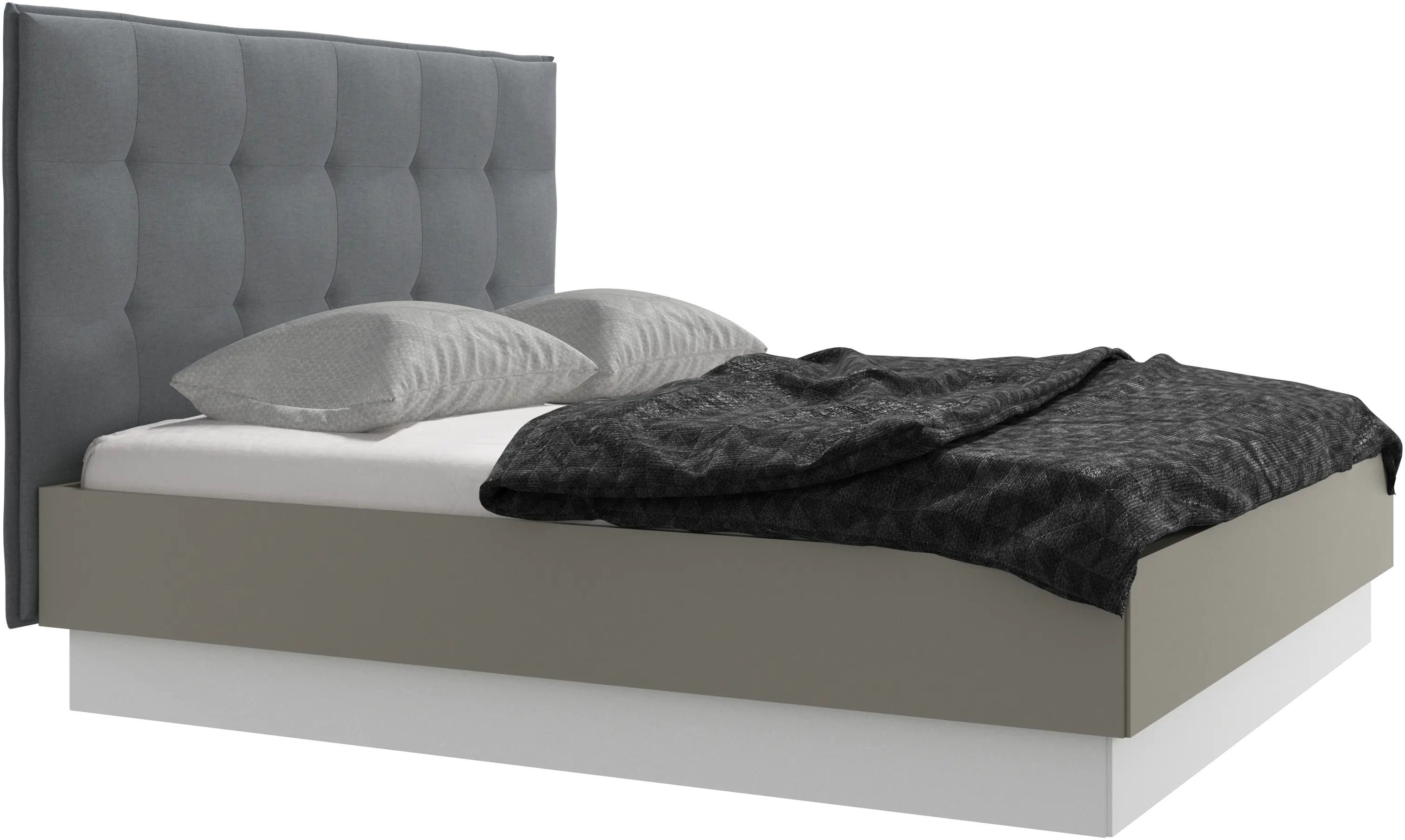Lugano storage bed with lift-up frame and slats, excl. mattress