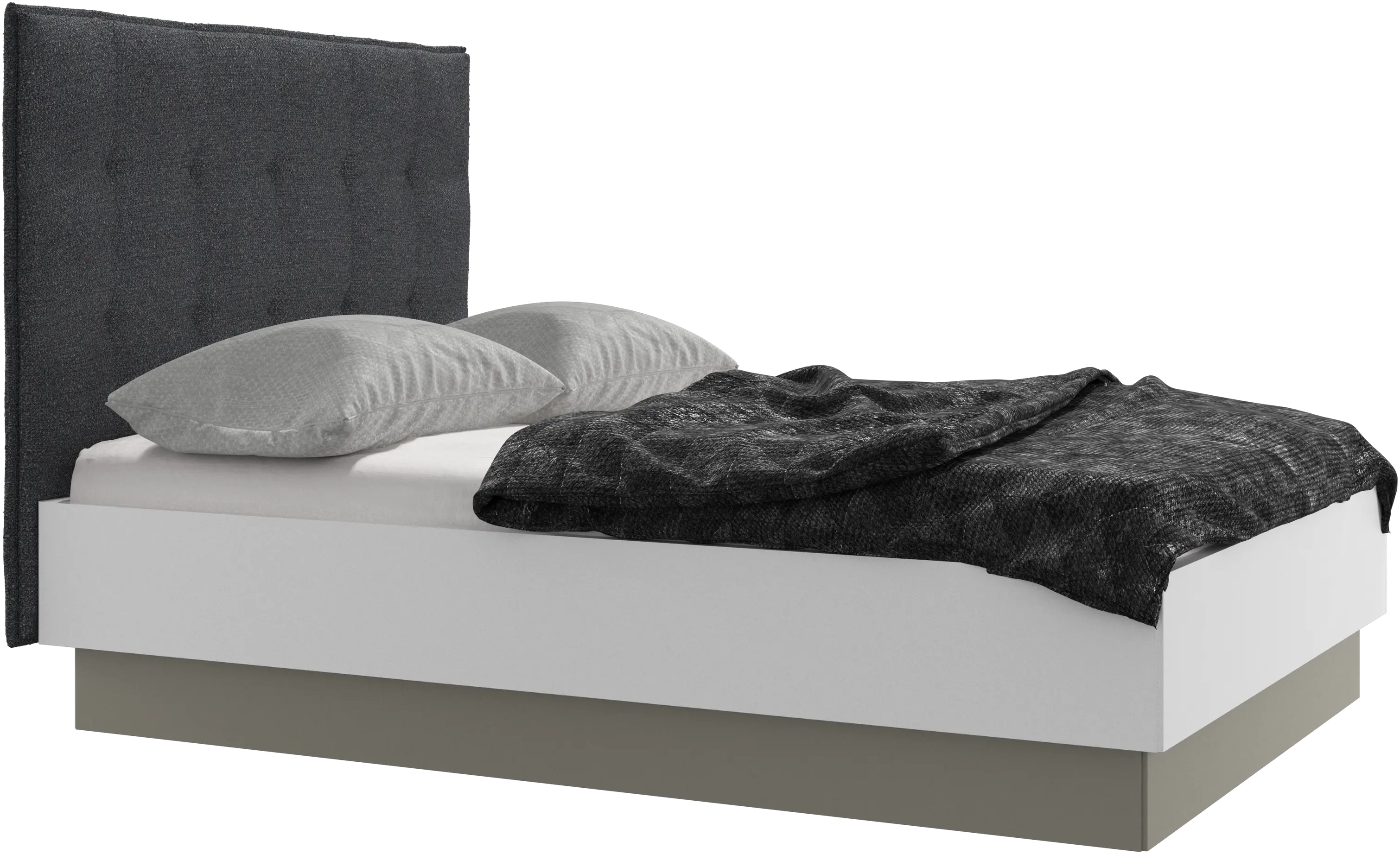 Lugano storage bed with lift-up frame and slats, excl. mattress