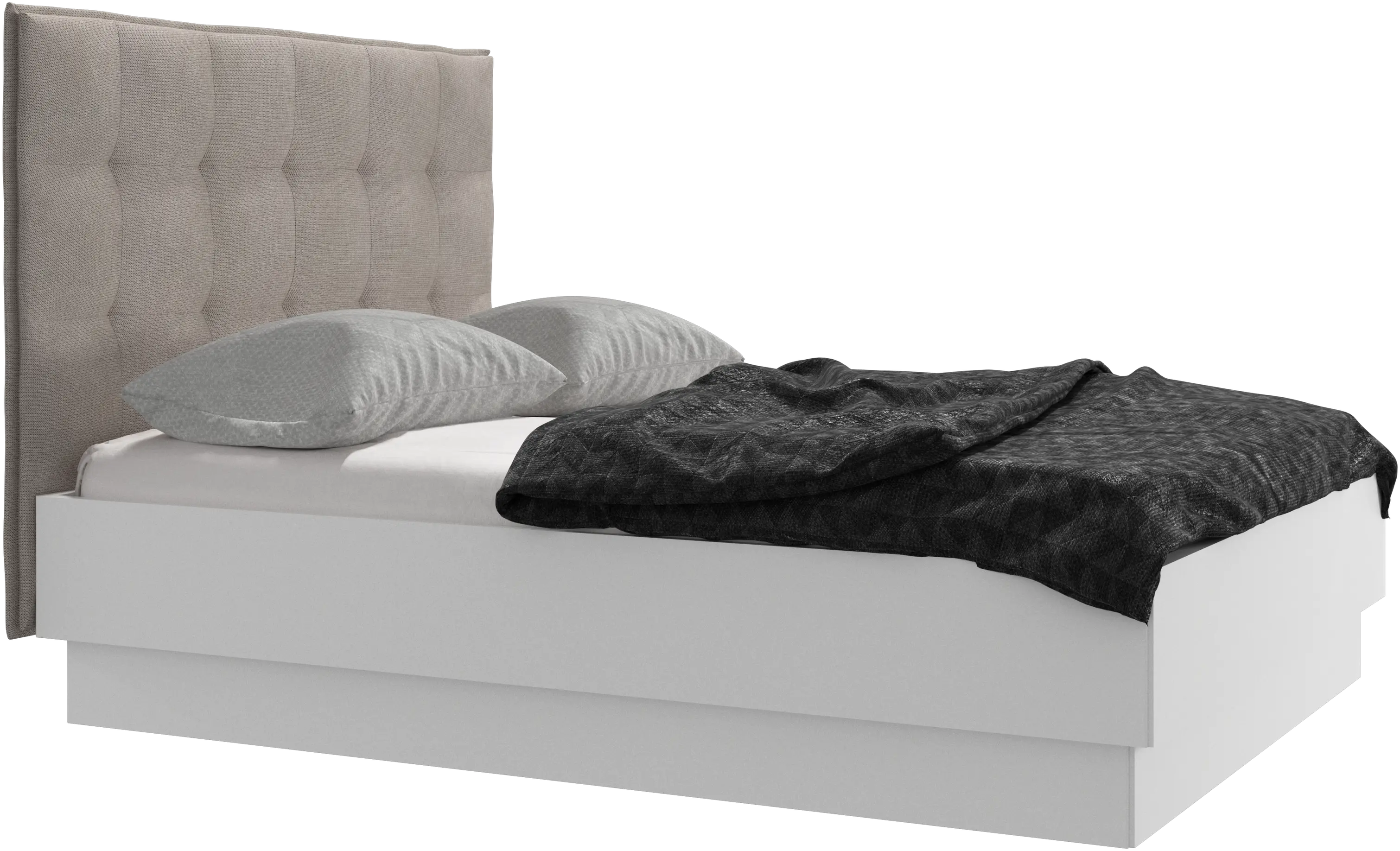 Lugano storage bed with lift-up frame and slats, excl. mattress