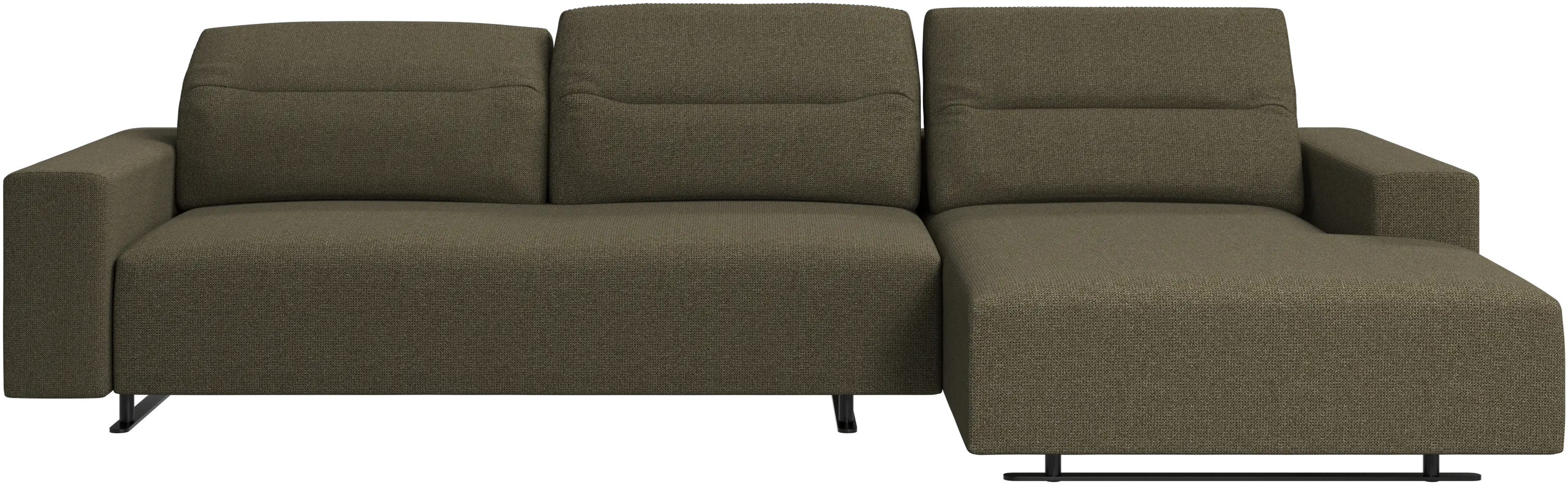 Hampton sofa with adjustable back and resting unit left side