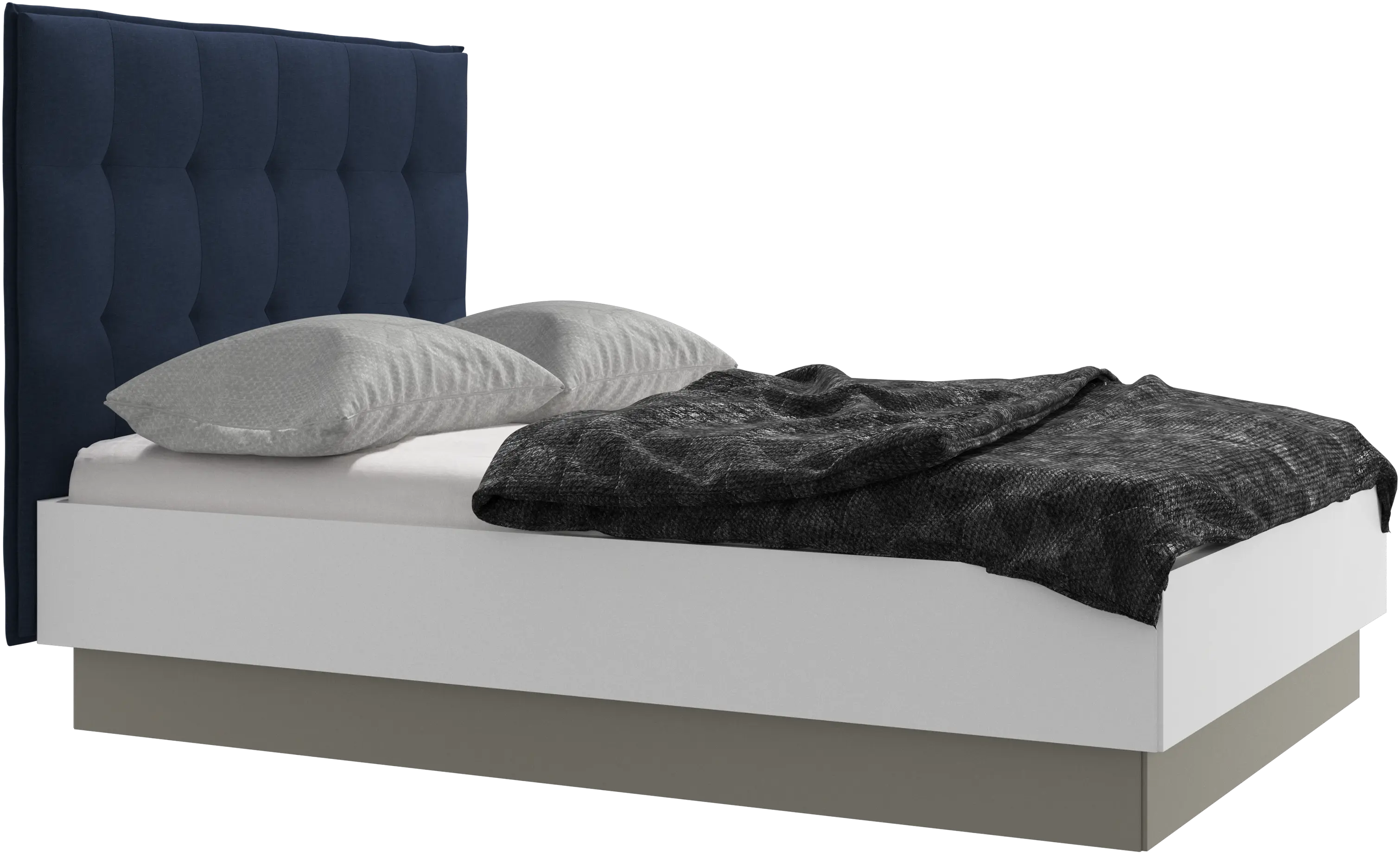 Lugano storage bed with lift-up frame and slats, excl. mattress