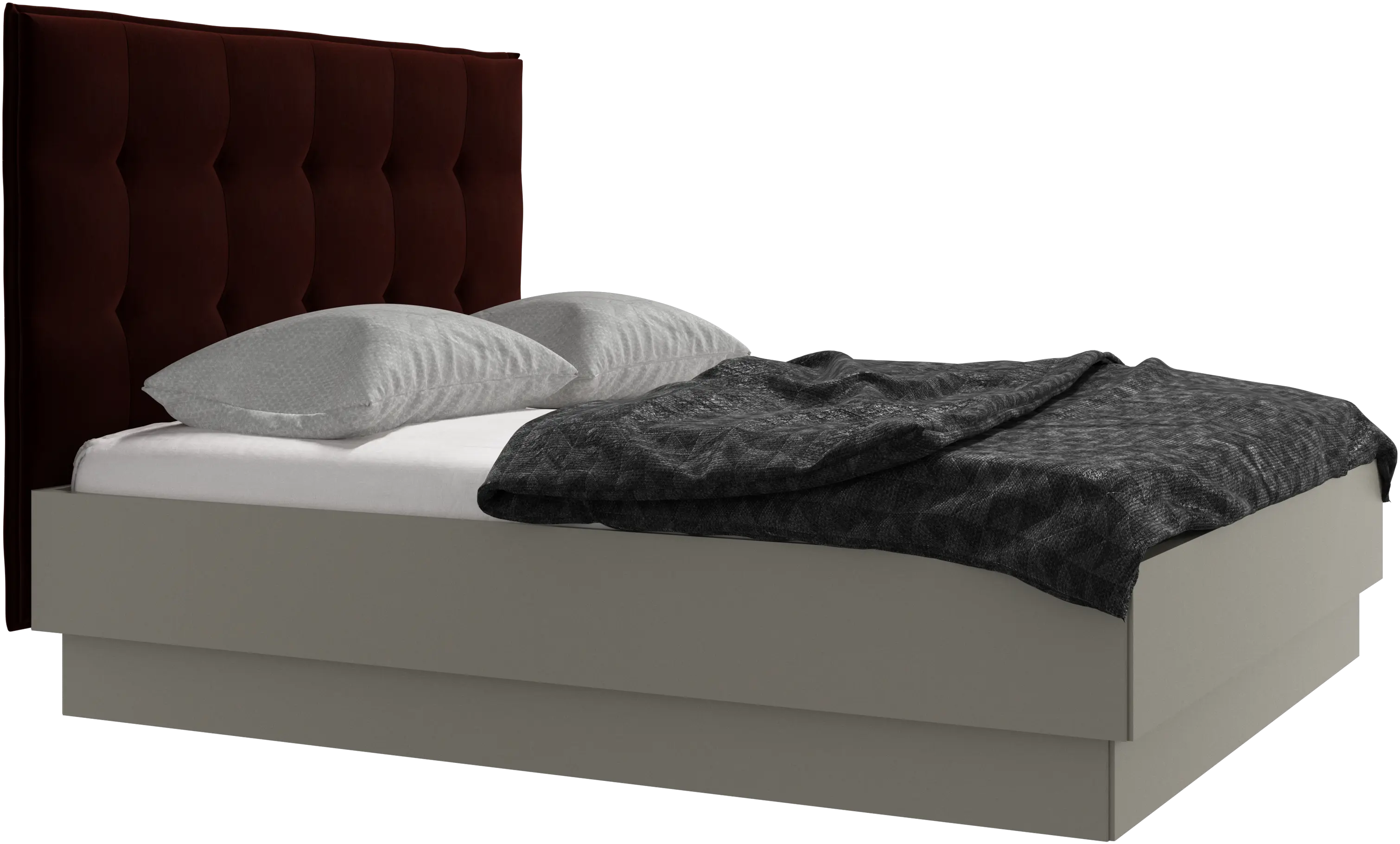Lugano storage bed with lift-up frame and slats, excl. mattress