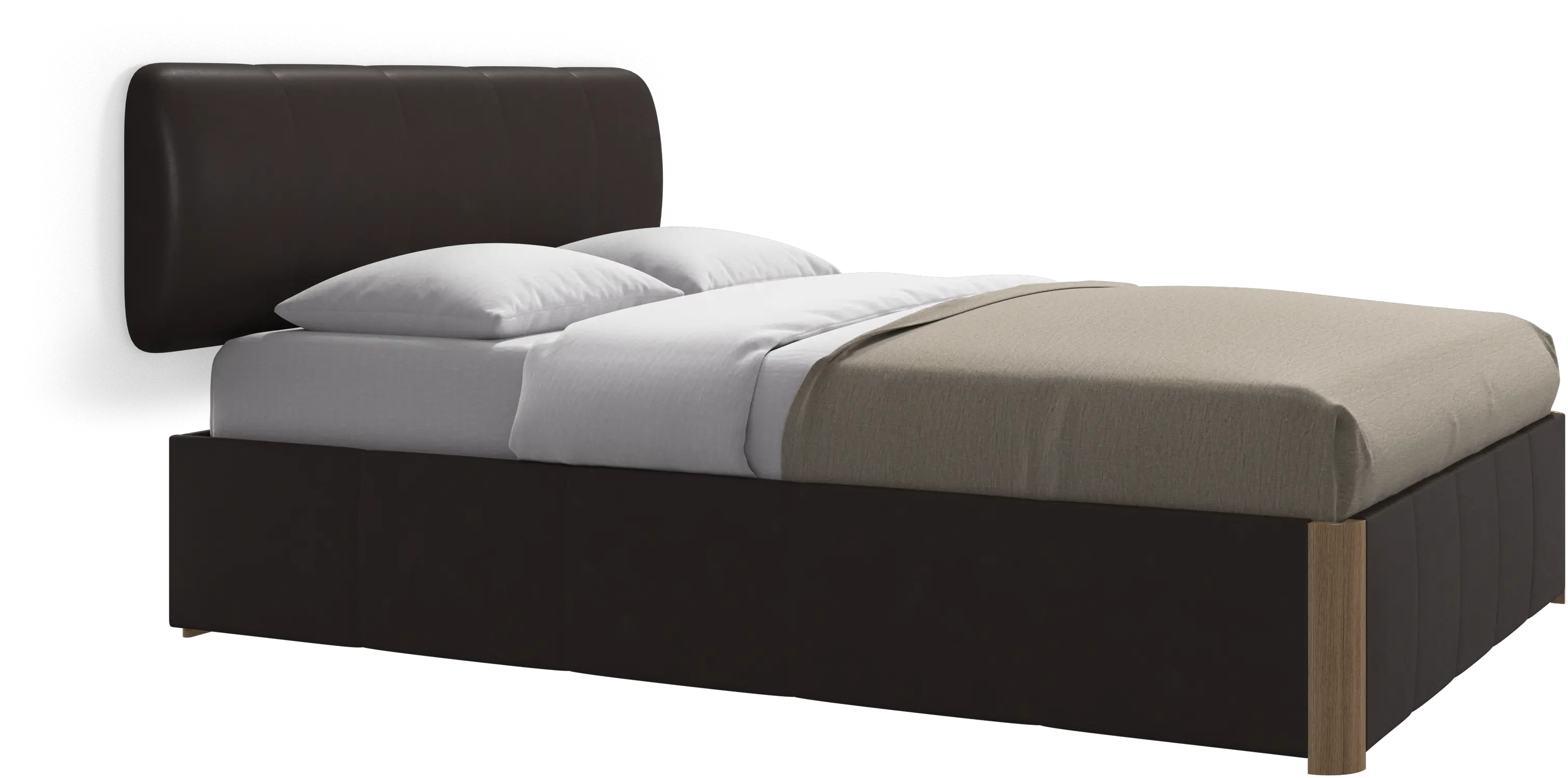 Element bed, wall-mounted headboard, with slats, excl. mattress