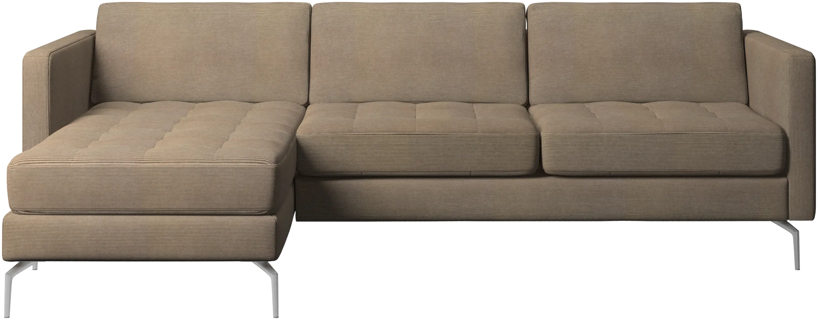 Osaka sofa with resting unit, tufted seat