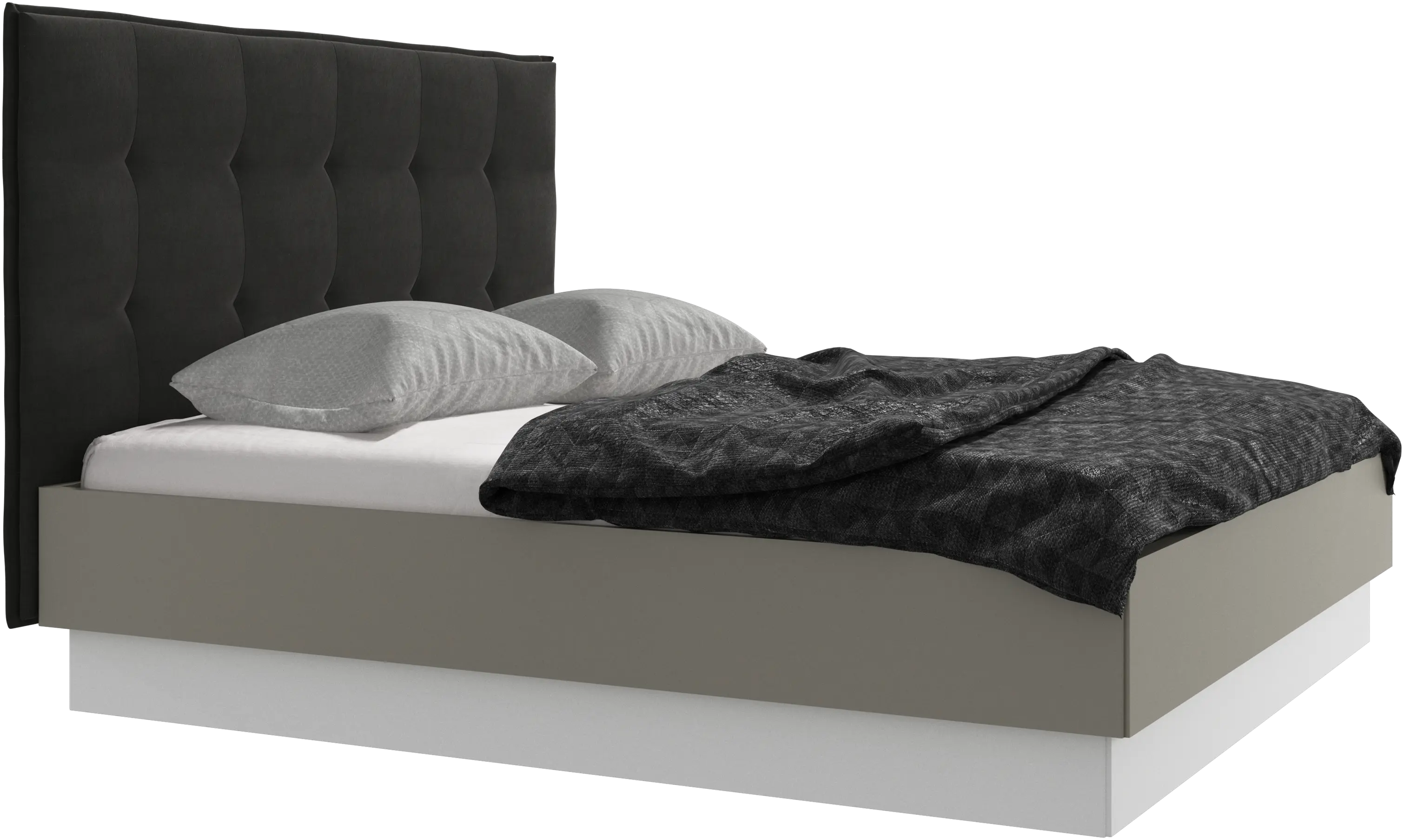 Lugano storage bed with lift-up frame and slats, excl. mattress