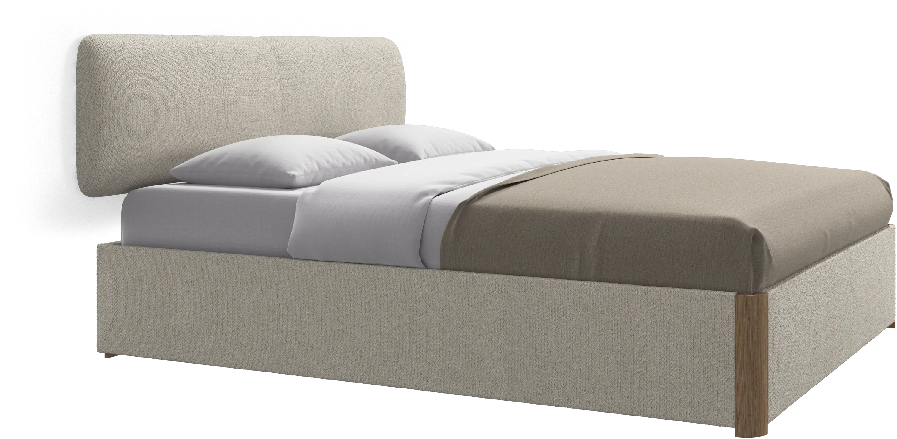 Element lit, tête de lit murale, avec lattes, excl. matelas