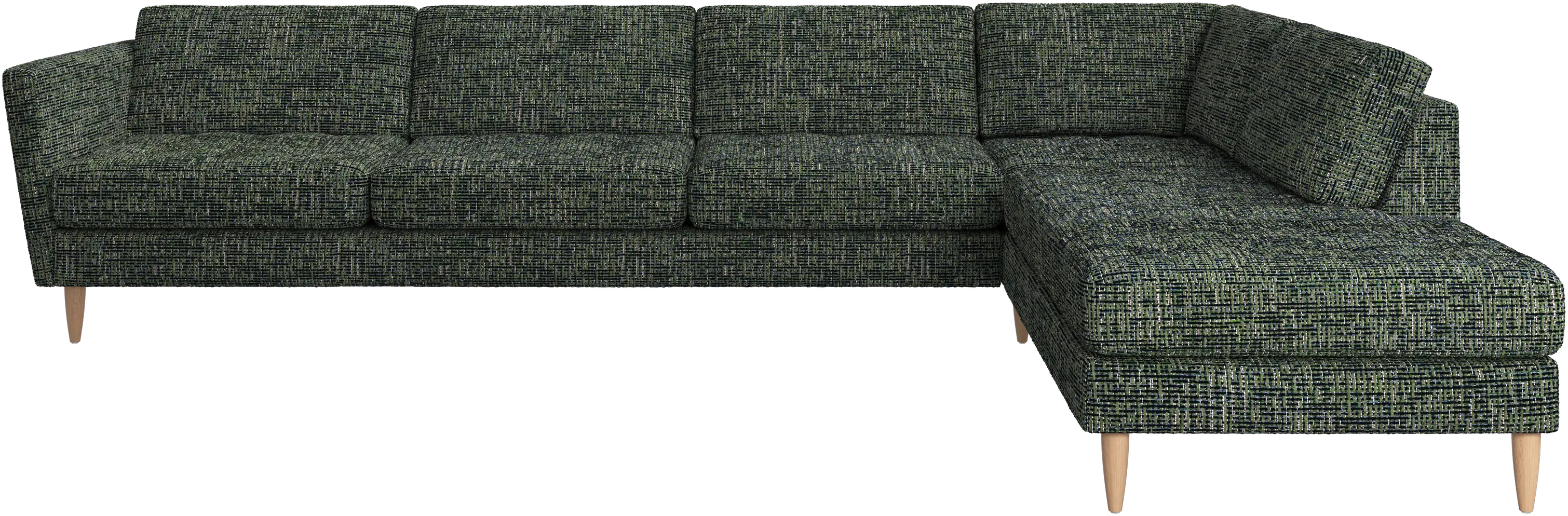 Osaka Ecksofa mit Loungemodul, getuftete Sitzfläche