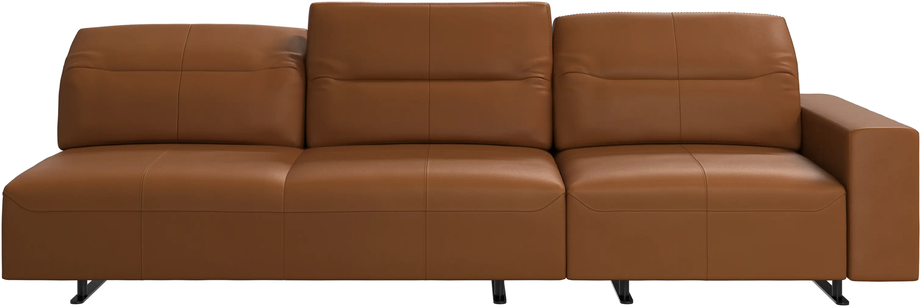 Hampton sofa with adjustable back and storage on the right side
