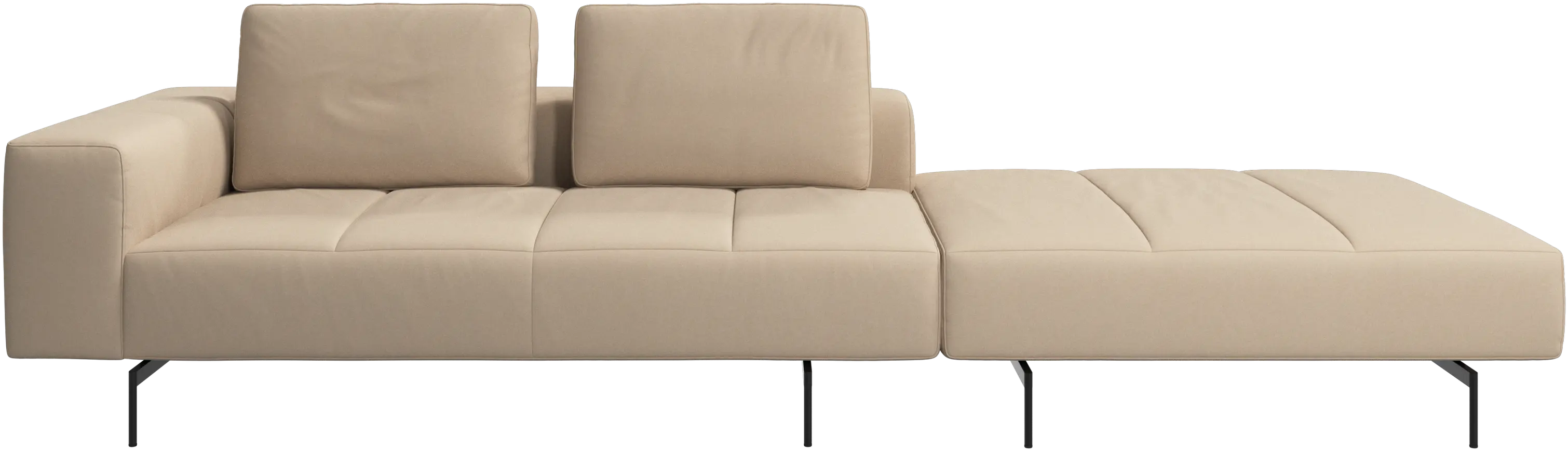 Amsterdam sofa with footstool on right side