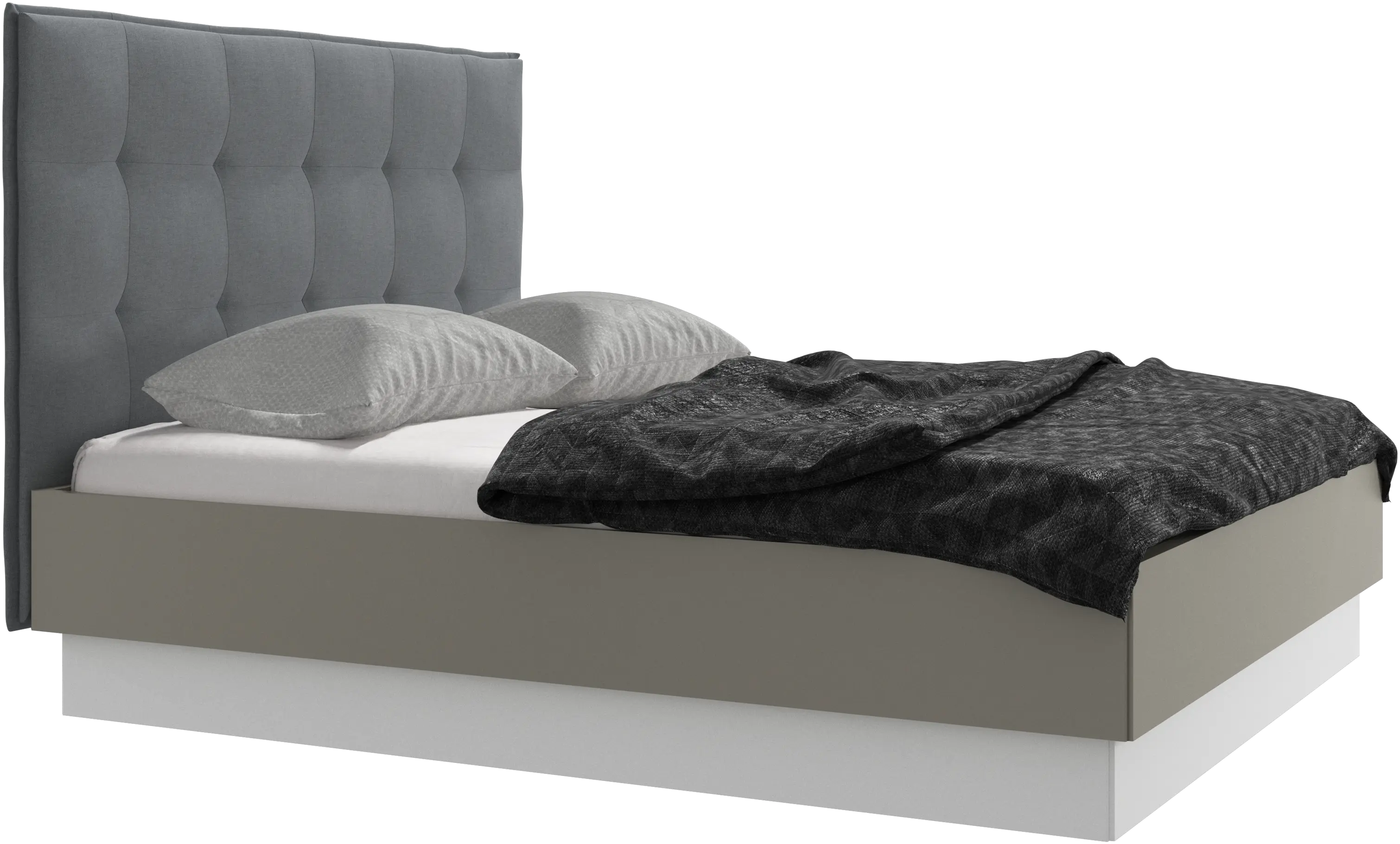 Lugano storage bed with lift-up frame and slats, excl. mattress