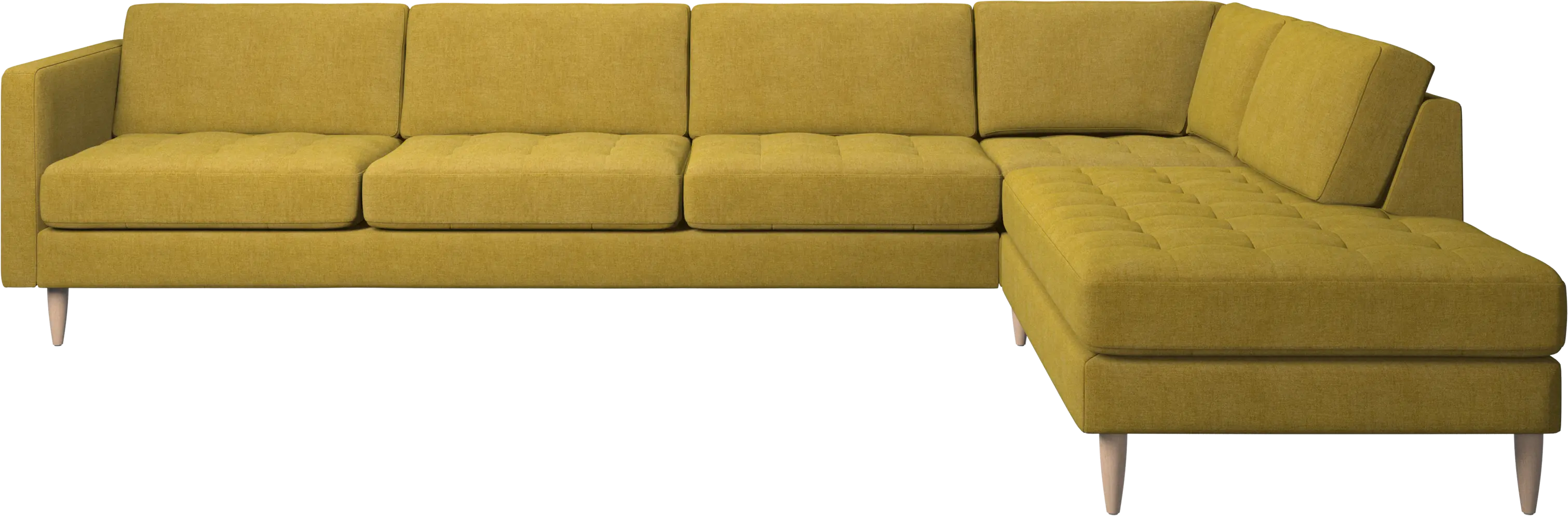 Osaka corner sofa with lounging unit, tufted seat