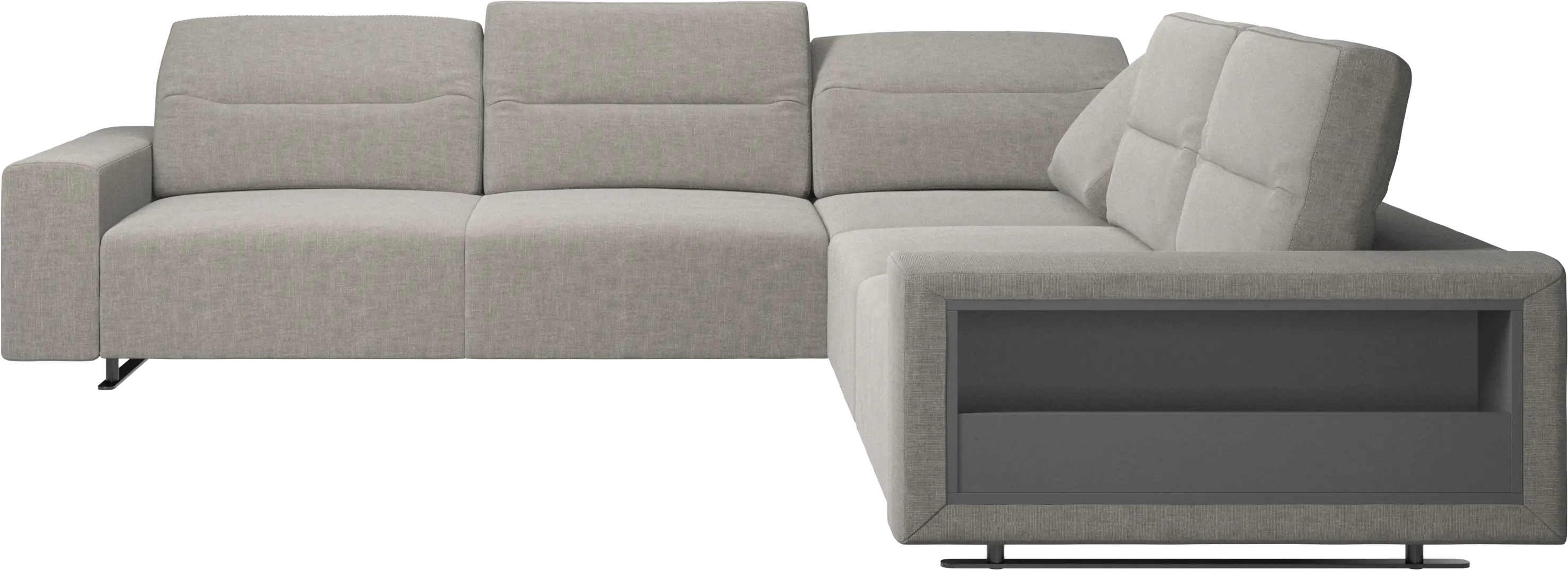 Hampton corner sofa with adjustable back and storage