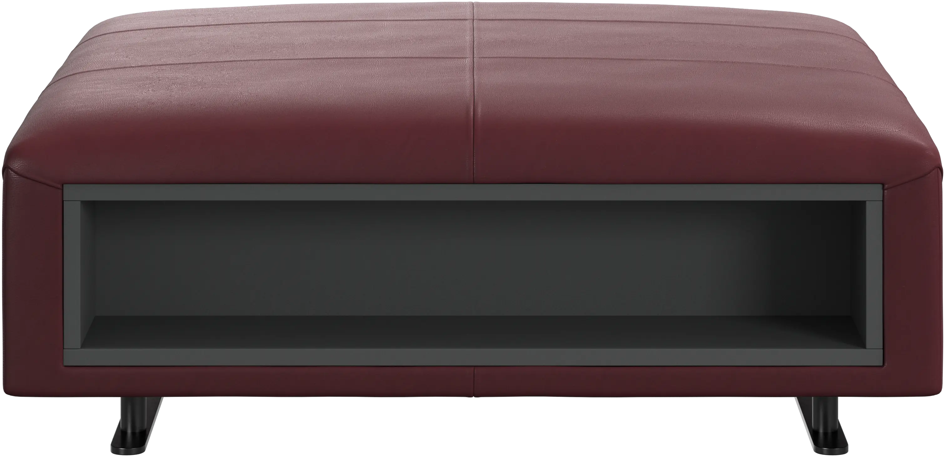 Hampton footstool with storage left and right sides