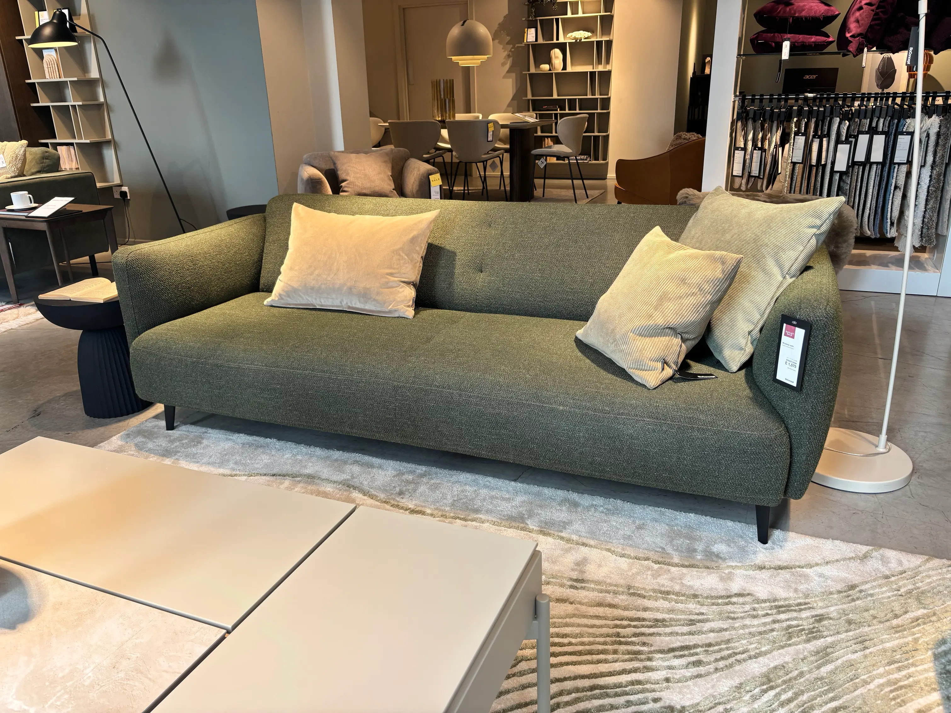 Sofas Modena 3-seat sofa - Dark Green Lazio fabric