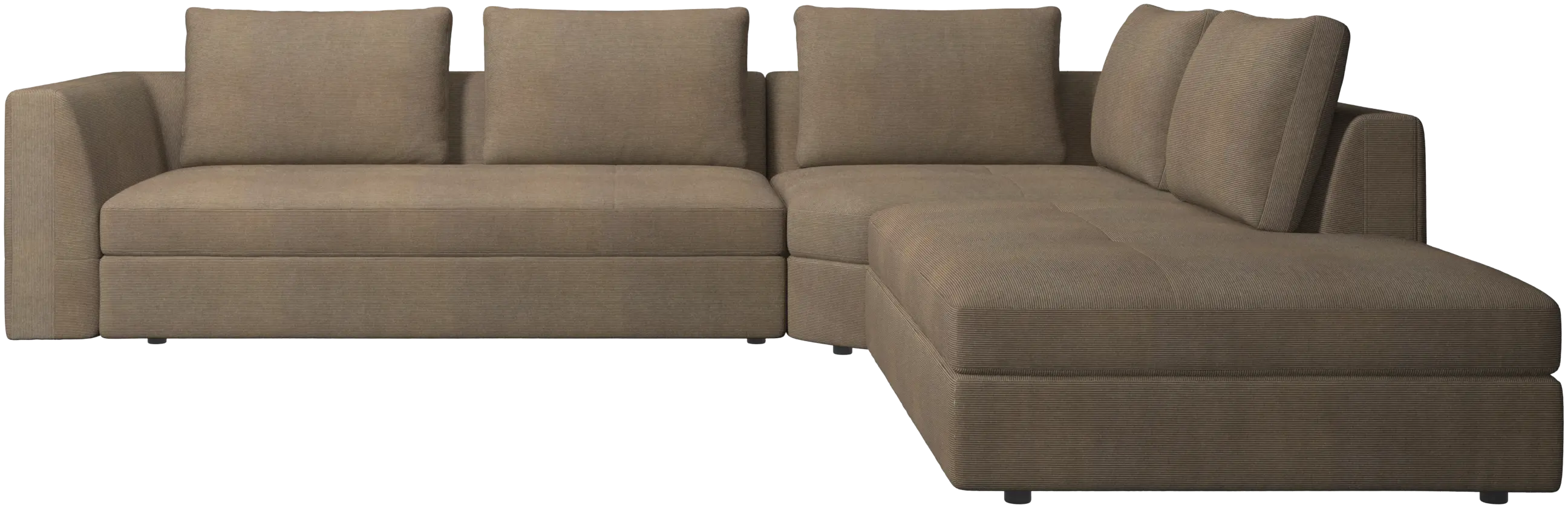 Sofá de esquina Bergamo con módulo lounge