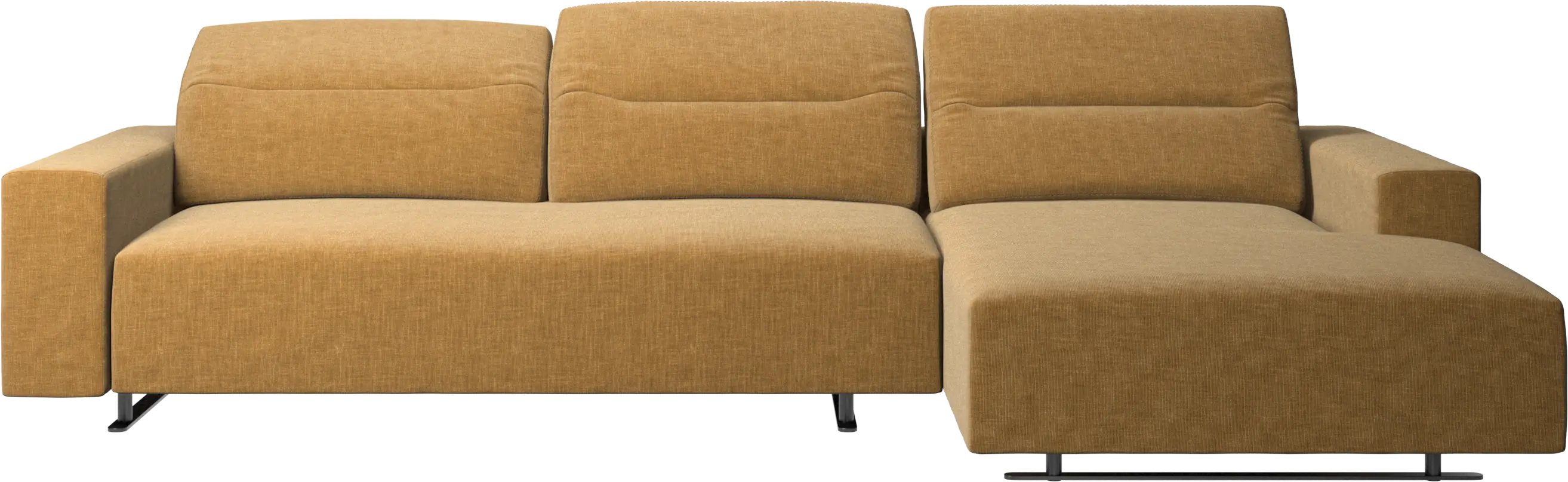 Hampton sofa with adjustable back, resting unit and storage both sides
