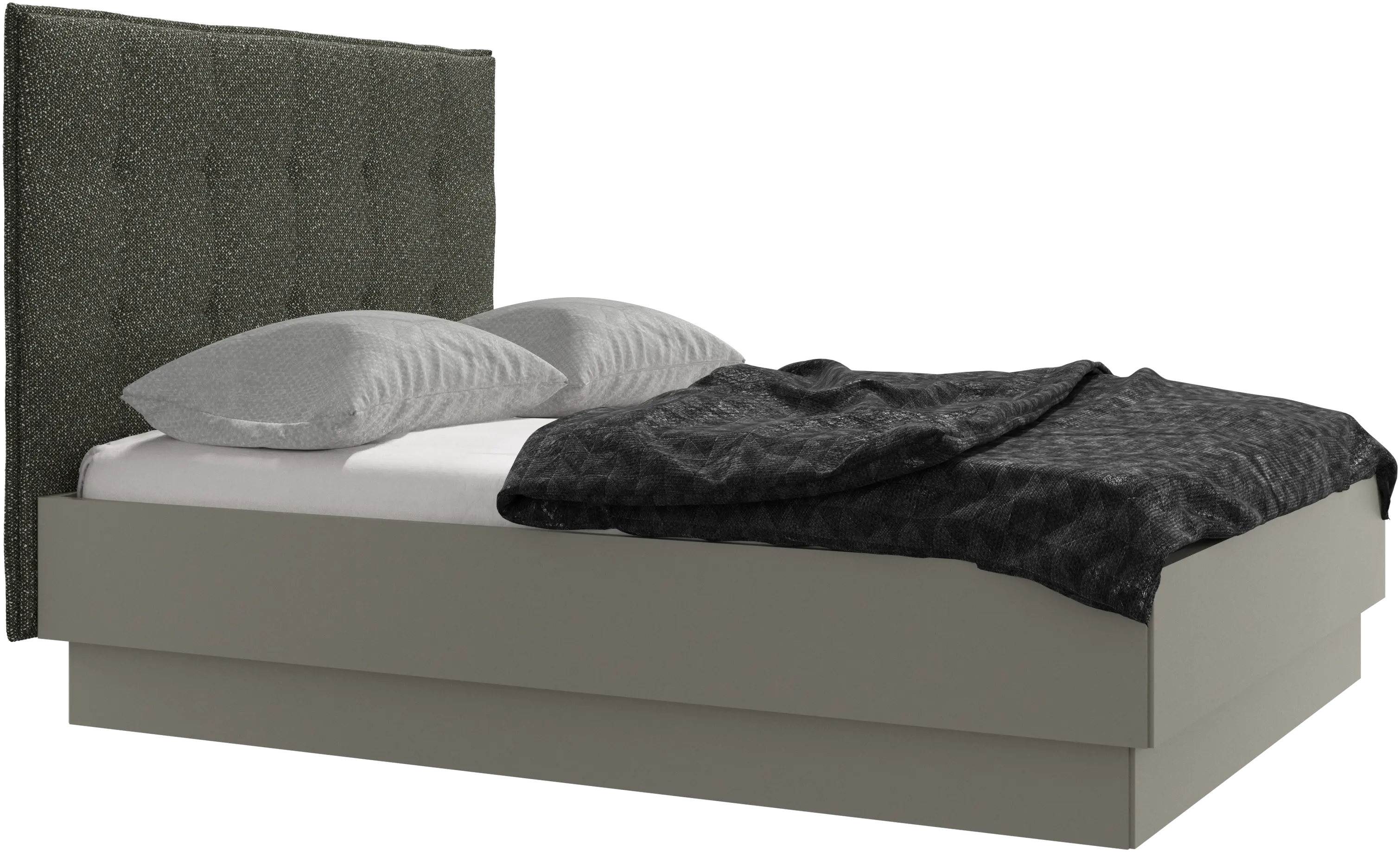 Lugano storage bed with lift-up frame and slats, excl. mattress