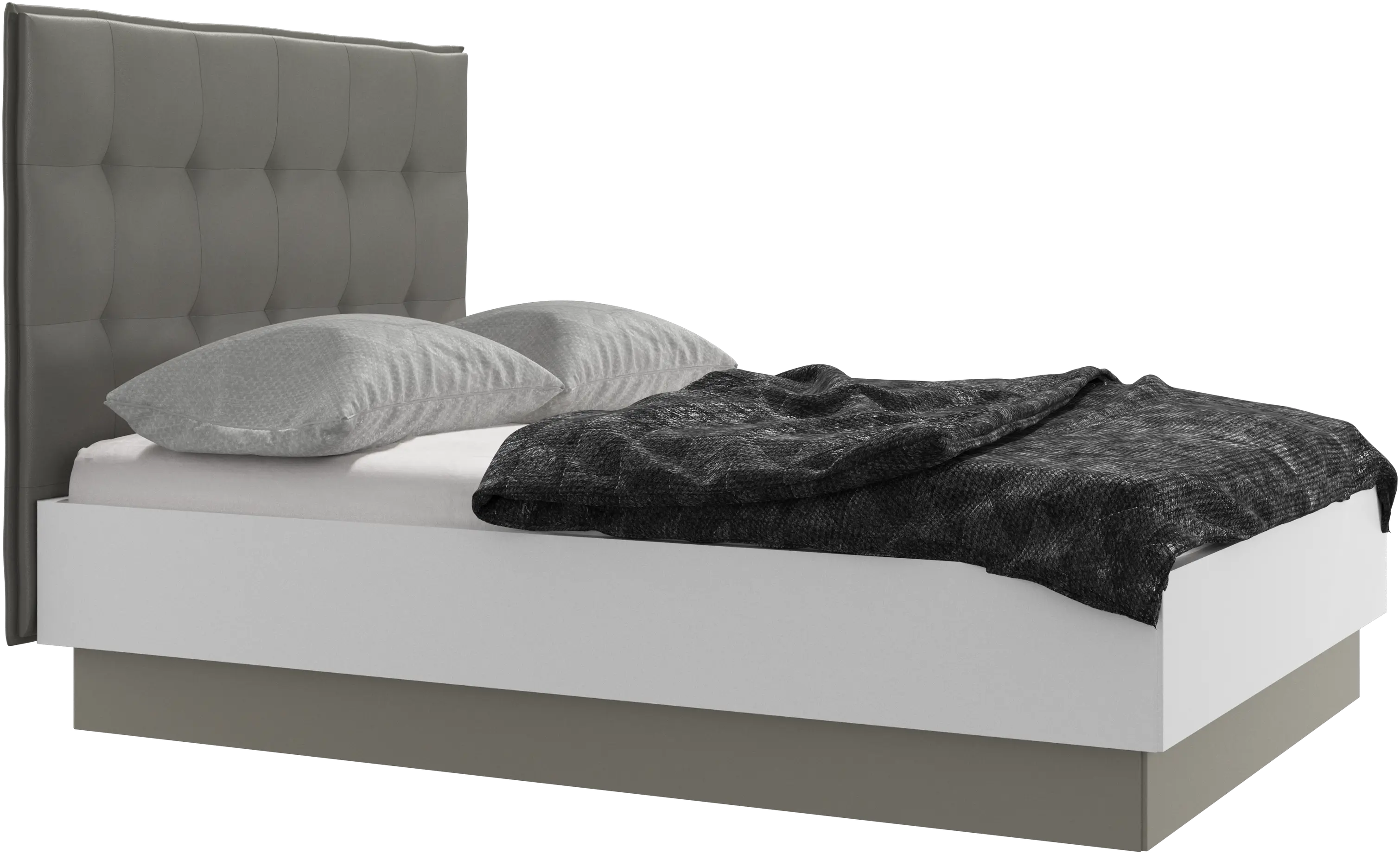 Lugano Bett mit Lattenrost und Staufach unter hochklappbarer Liegefläche, Matratze gegen Aufpreis