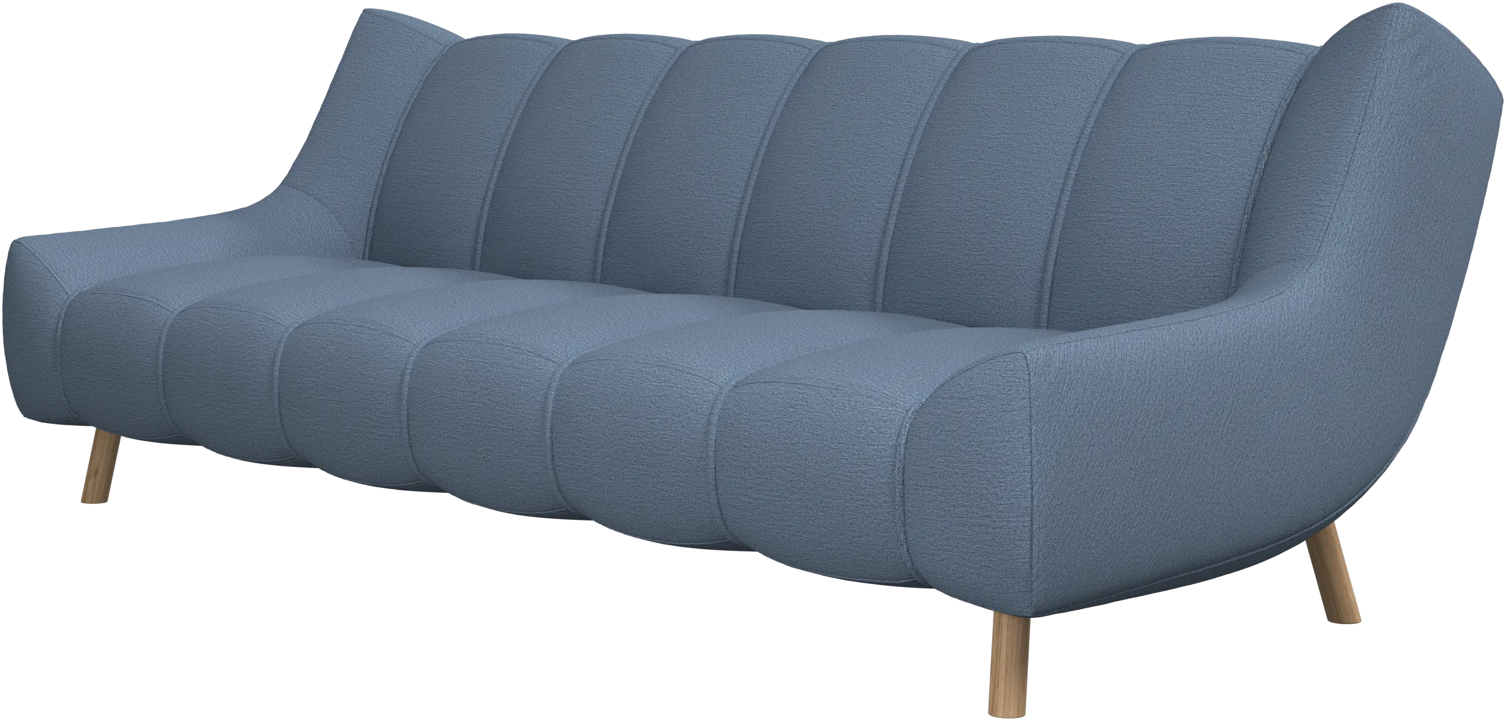 Sofá Nawabari de 3 plazas, pierna de madera