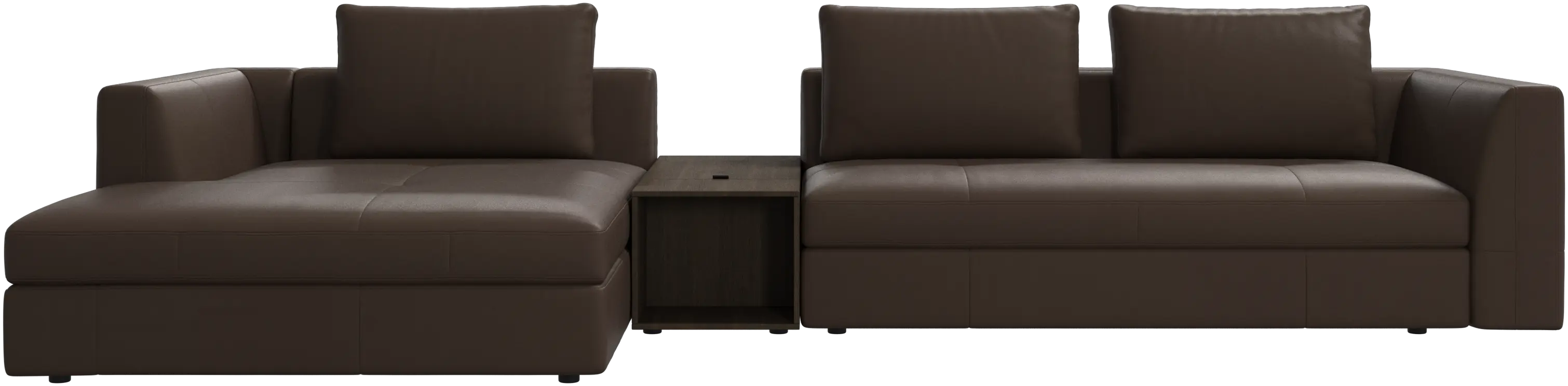 Bergamo chaise longue sofa with storage